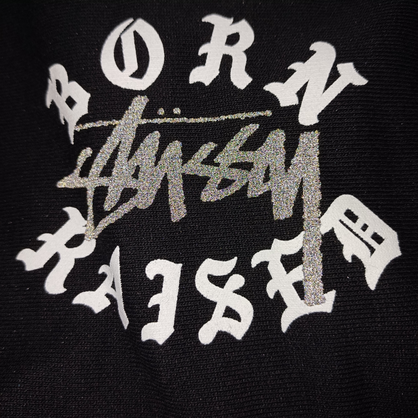 Stussy x Born X Raised Logo Zip Hoodie Black 착용 스타일