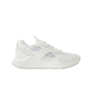 Burberry Leather Suede and Mesh Sneakers White