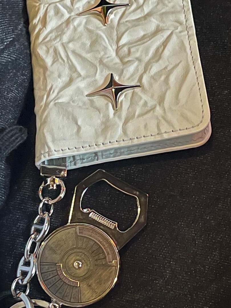 For Appeal Sparkle Star Card Wallet White, For Appeal Sparkle Star Card Wallet Pink 착용 스타일 - 2