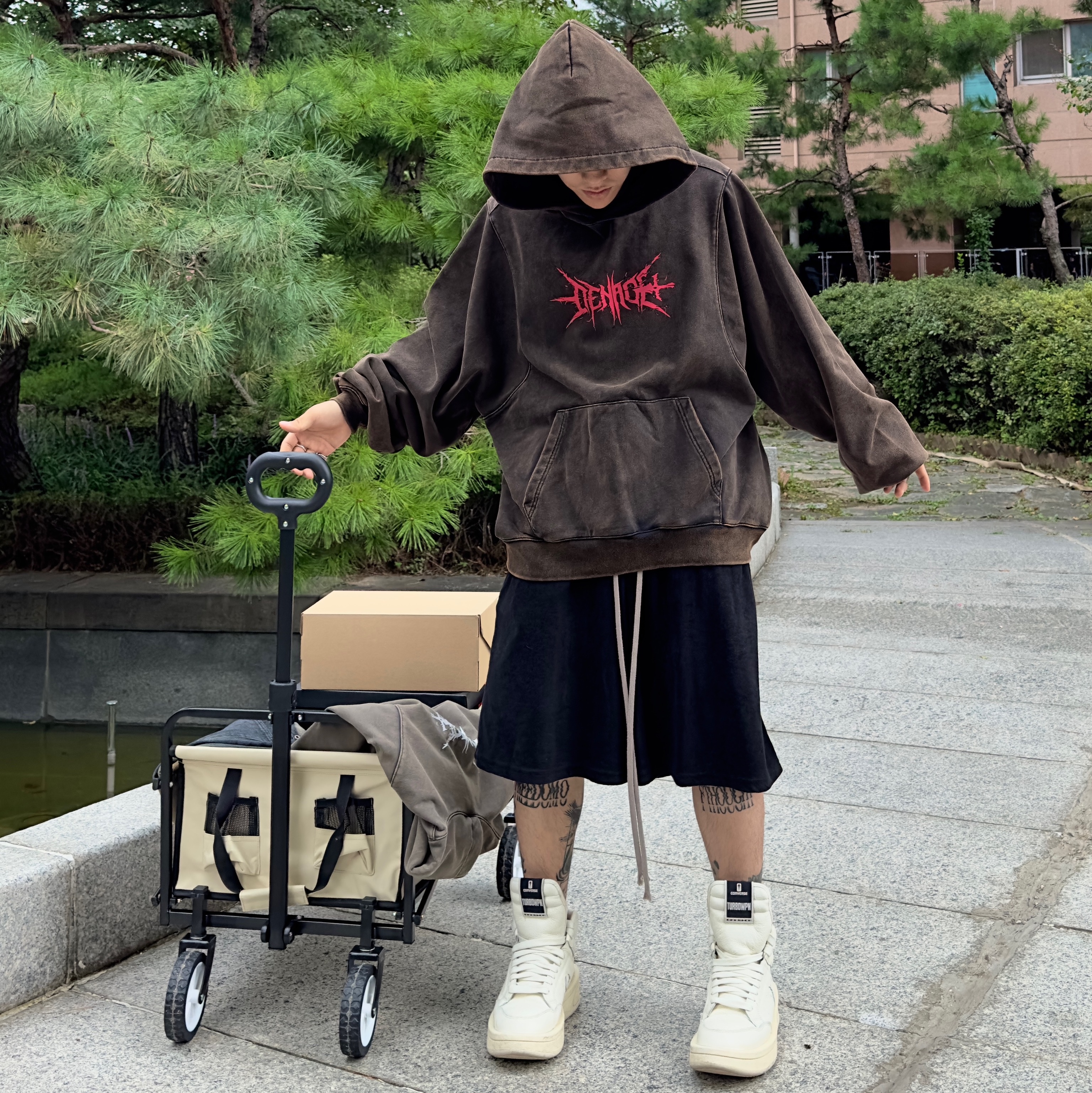 Converse x Drkshdw Turbowpn Egret 착용 스타일 - 1