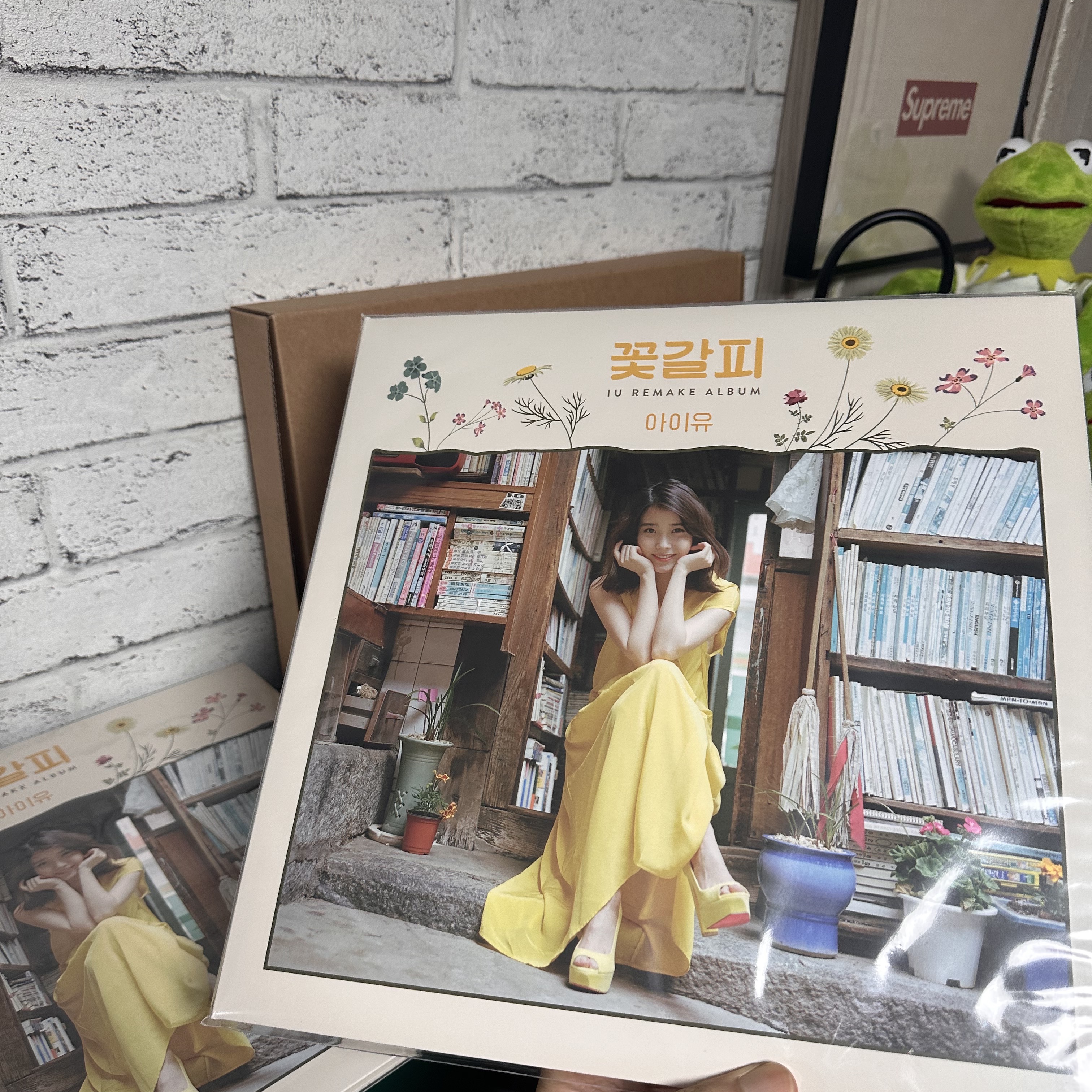 IU Remake Album A Flower Bookmark (Edam Ver.) LP 착용 스타일 - 3
