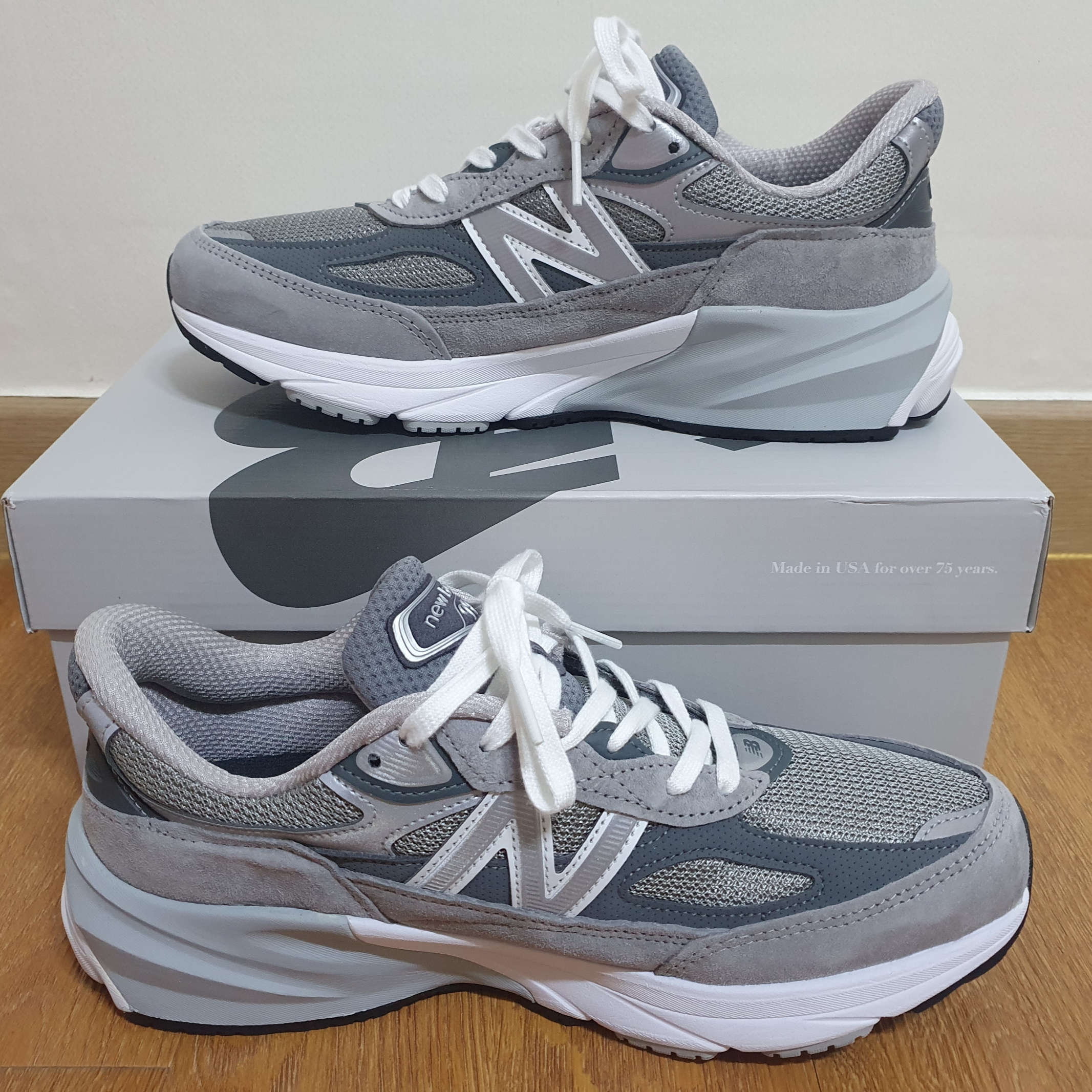 New Balance 990v6 Made in USA Grey - D Standard 착용 스타일 - 1