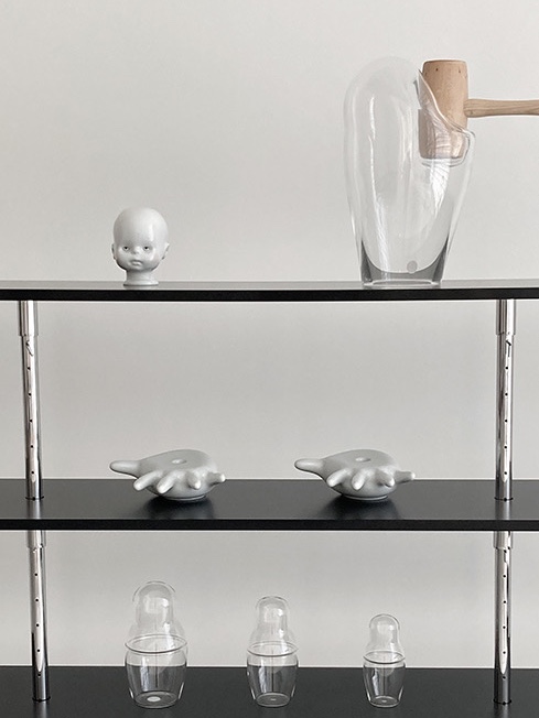 Qubus Little Joseph Candle Holder White 착용 스타일