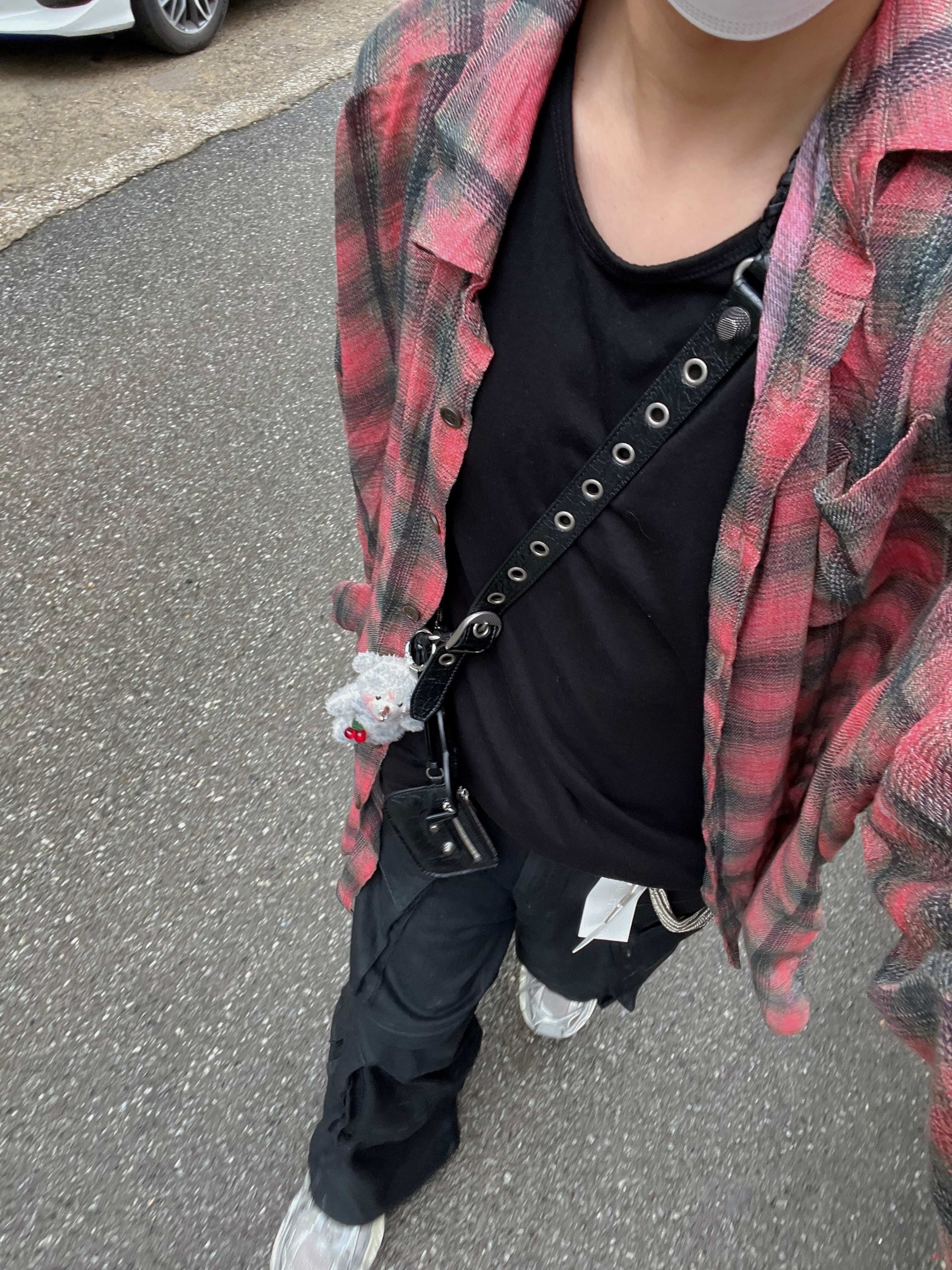 Our Legacy Borrowed Shirt Big Lumbercheck Print 착용 스타일