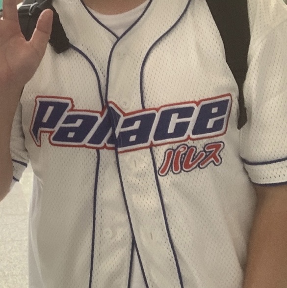 Palace Kawaii Baseball Jersey White - 23SS 착용 스타일