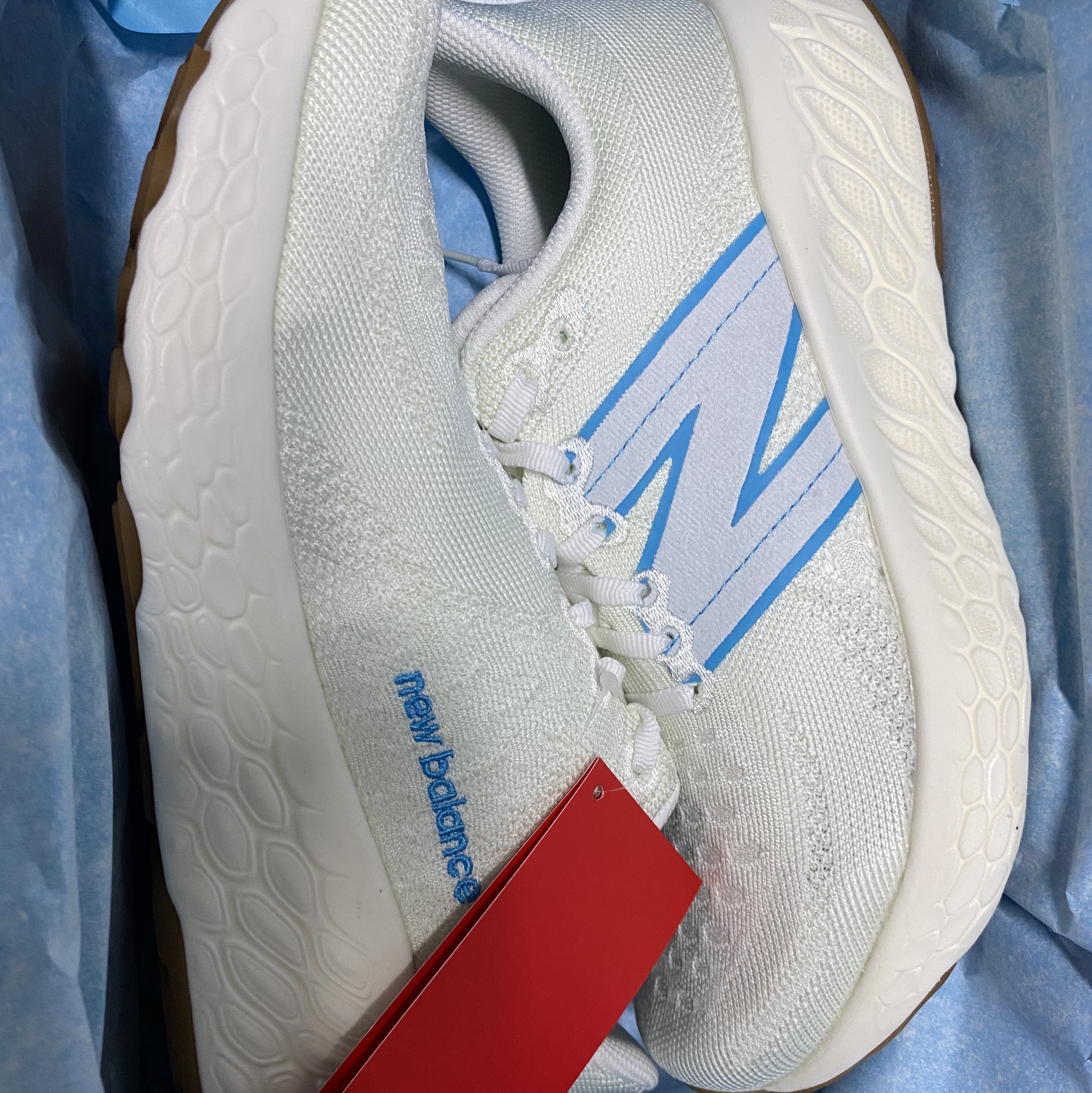 New Balance x Blue Bottle Coffee Fresh Foam X 1080v12 Undyed With Blue - 2E Wide, (W) New Balance x Blue Bottle Coffee Fresh Foam X 1080v12 Undyed with Blue - D Wide 착용 스타일 - 2
