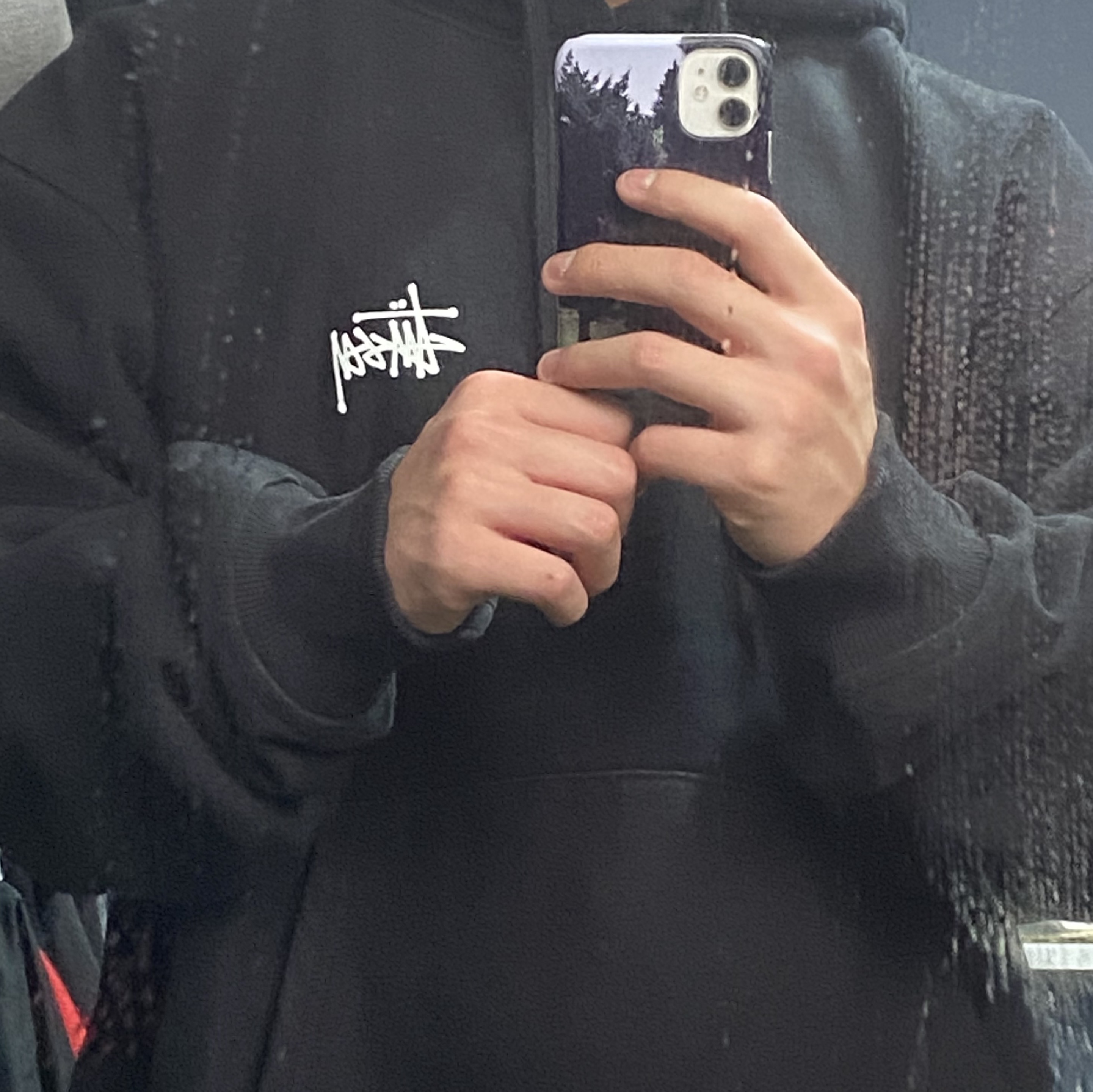 Stussy Basic Stussy Hoodie Black 2022 착용 스타일