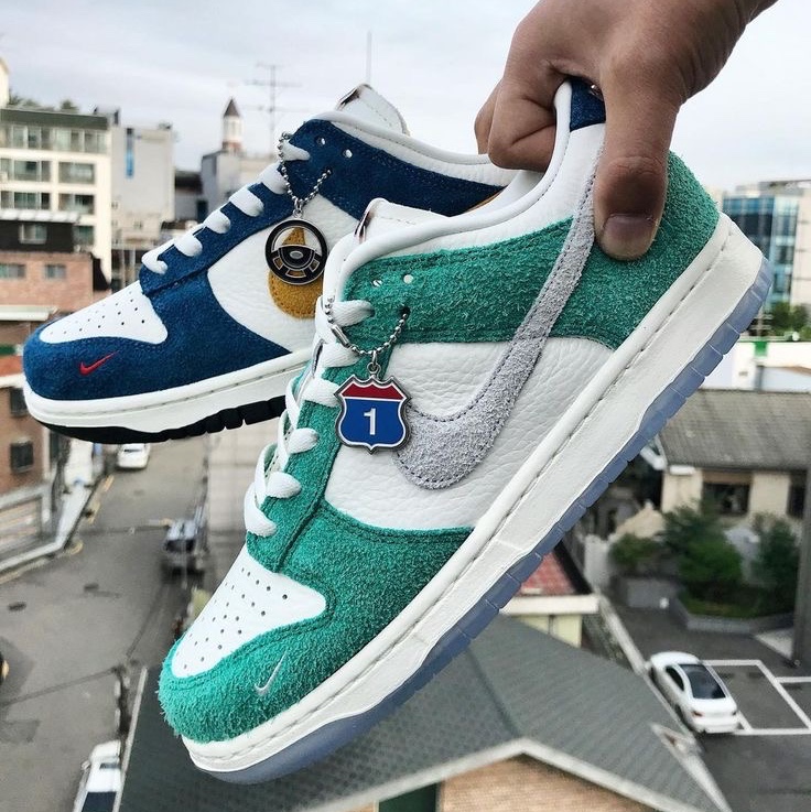 Nike x Kasina Dunk Low 80's Bus, Nike x Kasina Dunk Low Road Sign - Kasina Exclusive 착용 스타일 - 2
