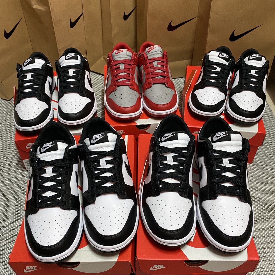 Nike Dunk Low Retro Black, Nike Dunk Low Retro Medium Grey 착용 스타일
