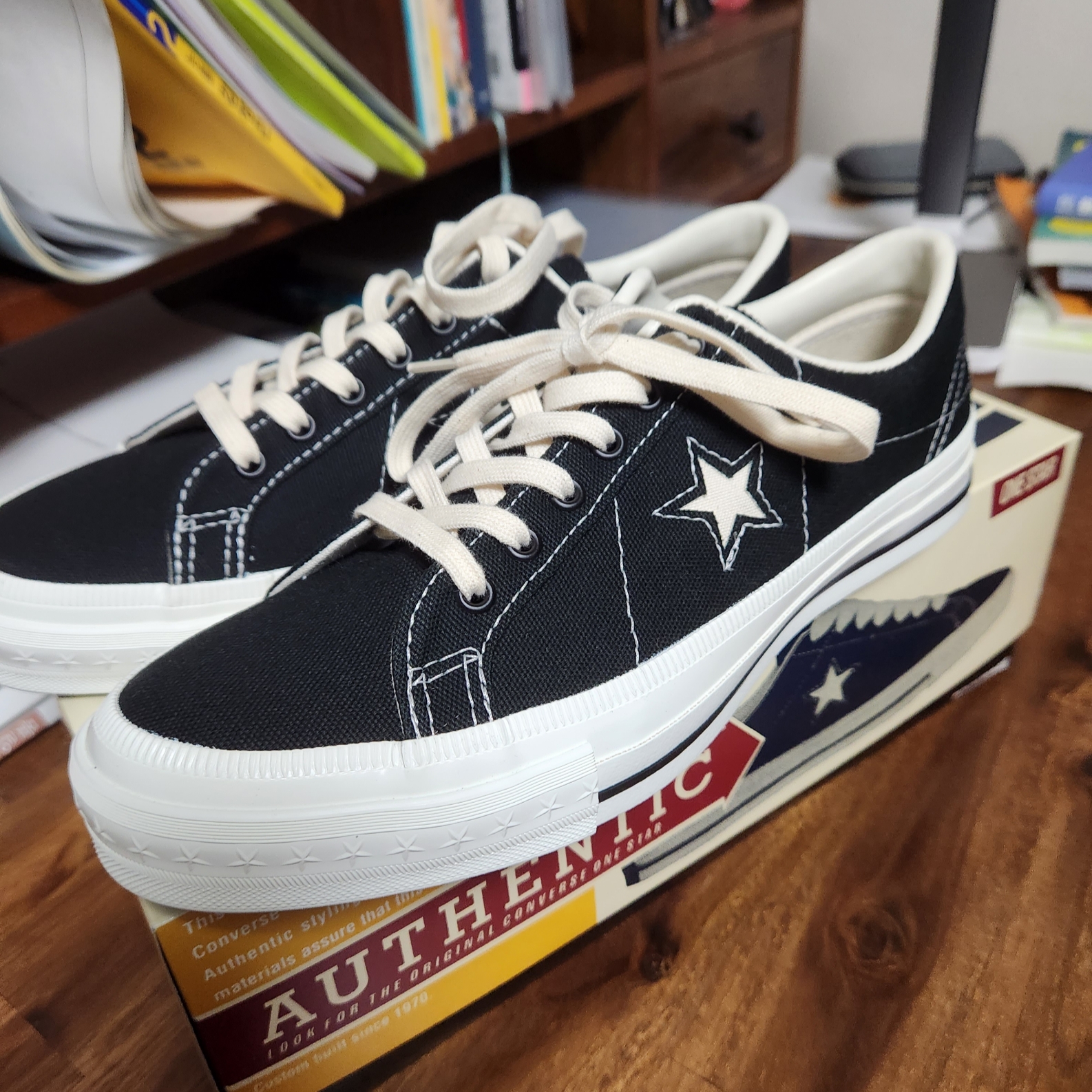 Converse Timeline One Star Japan VTG Canvas Black 착용 스타일