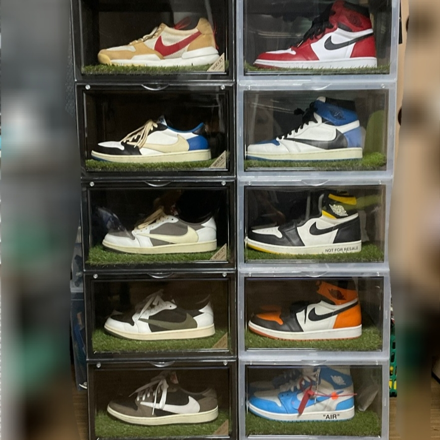 Jordan 1 Retro High Not for Resale Varsity Maize, (W) Jordan 1 x Travis Scott Retro Low OG SP Medium Olive 착용 스타일