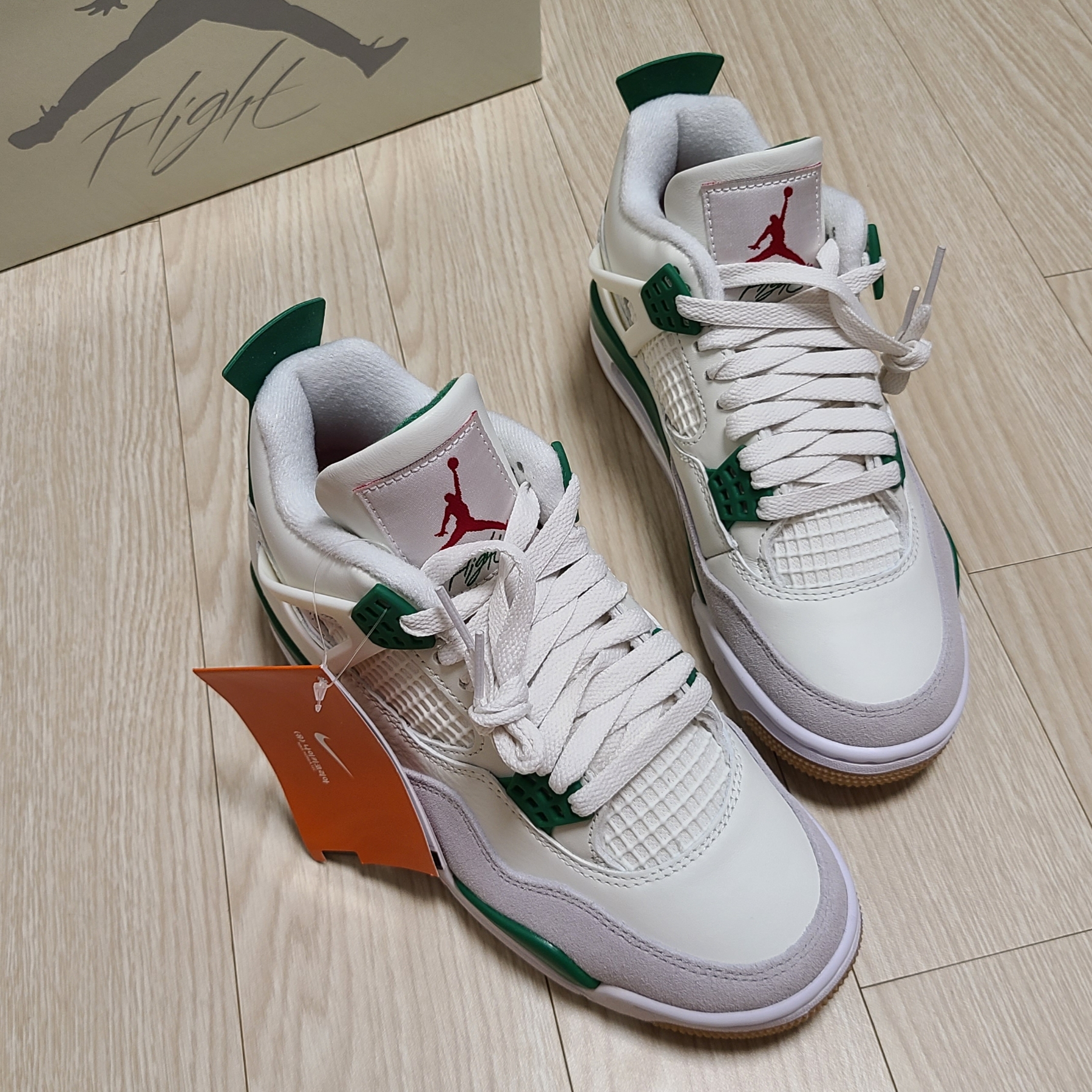 Jordan 4 x Nike SB Retro SP Pine Green 착용 스타일 - 1