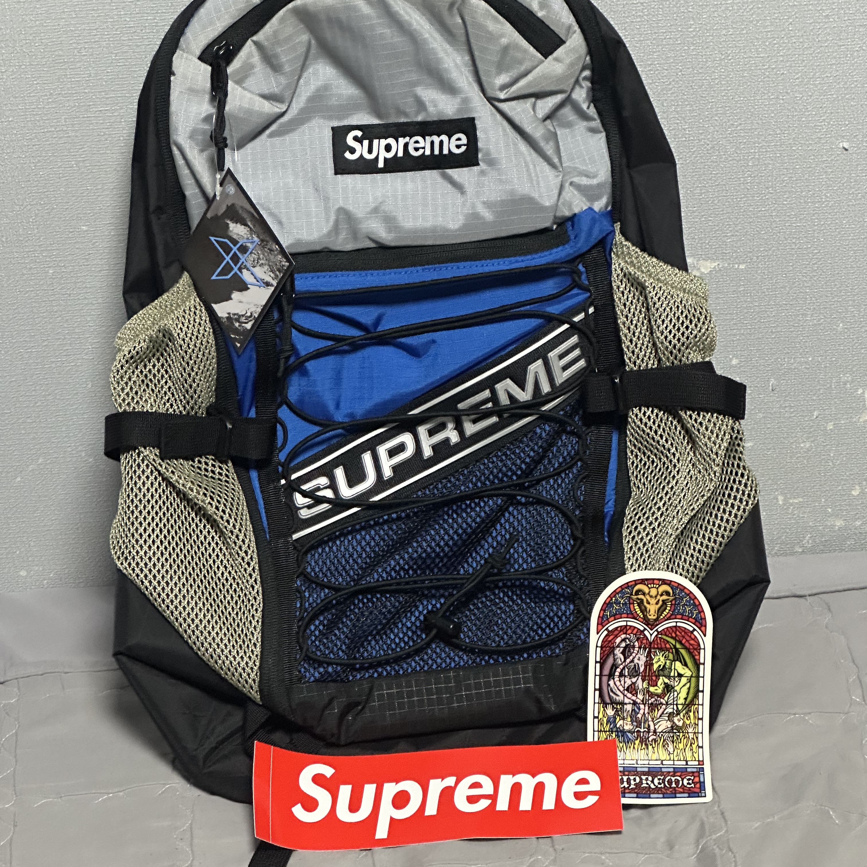 Supreme Backpack Blue - 23FW 착용 스타일