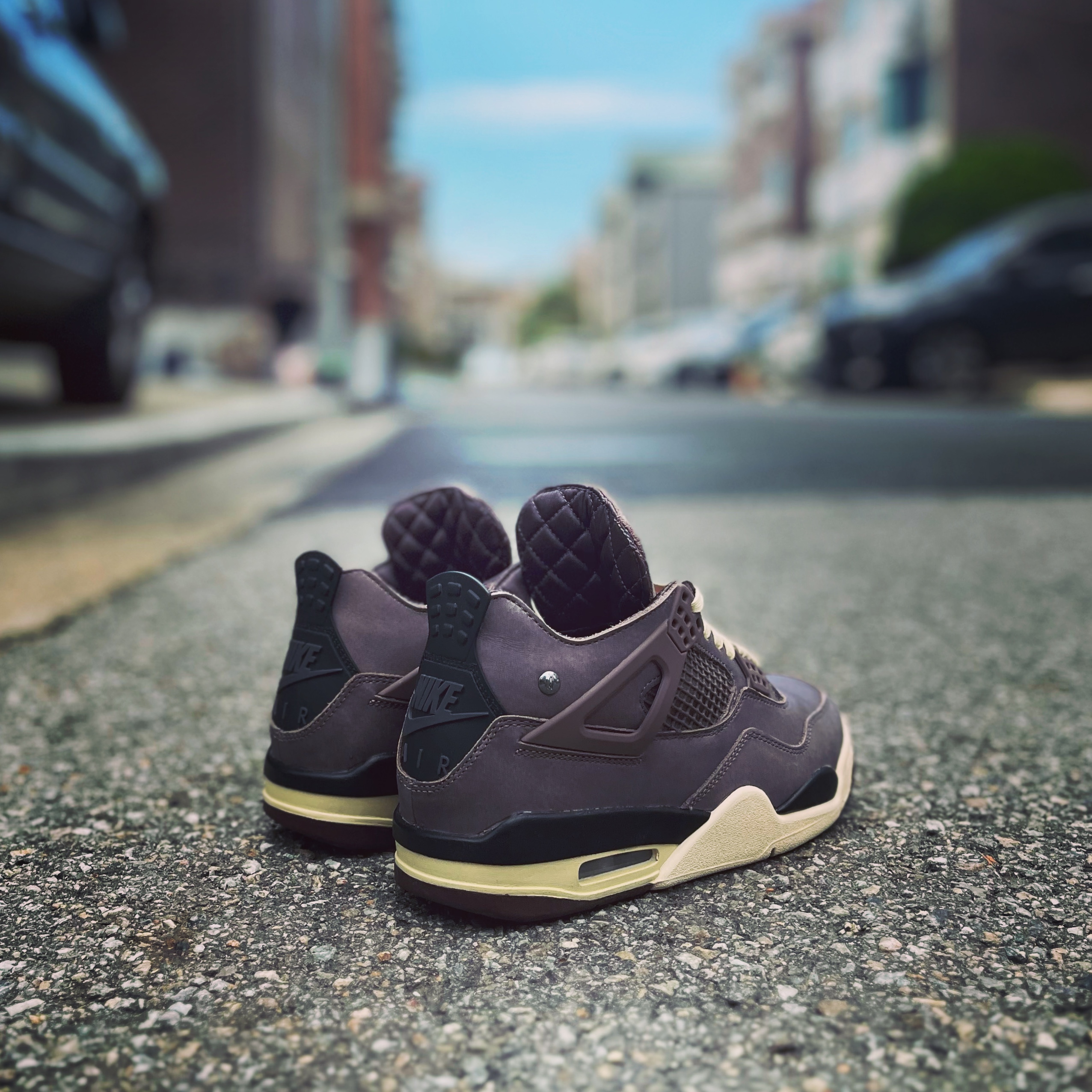 Jordan 4 x A Ma Maniere Retro Violet Ore 착용 스타일