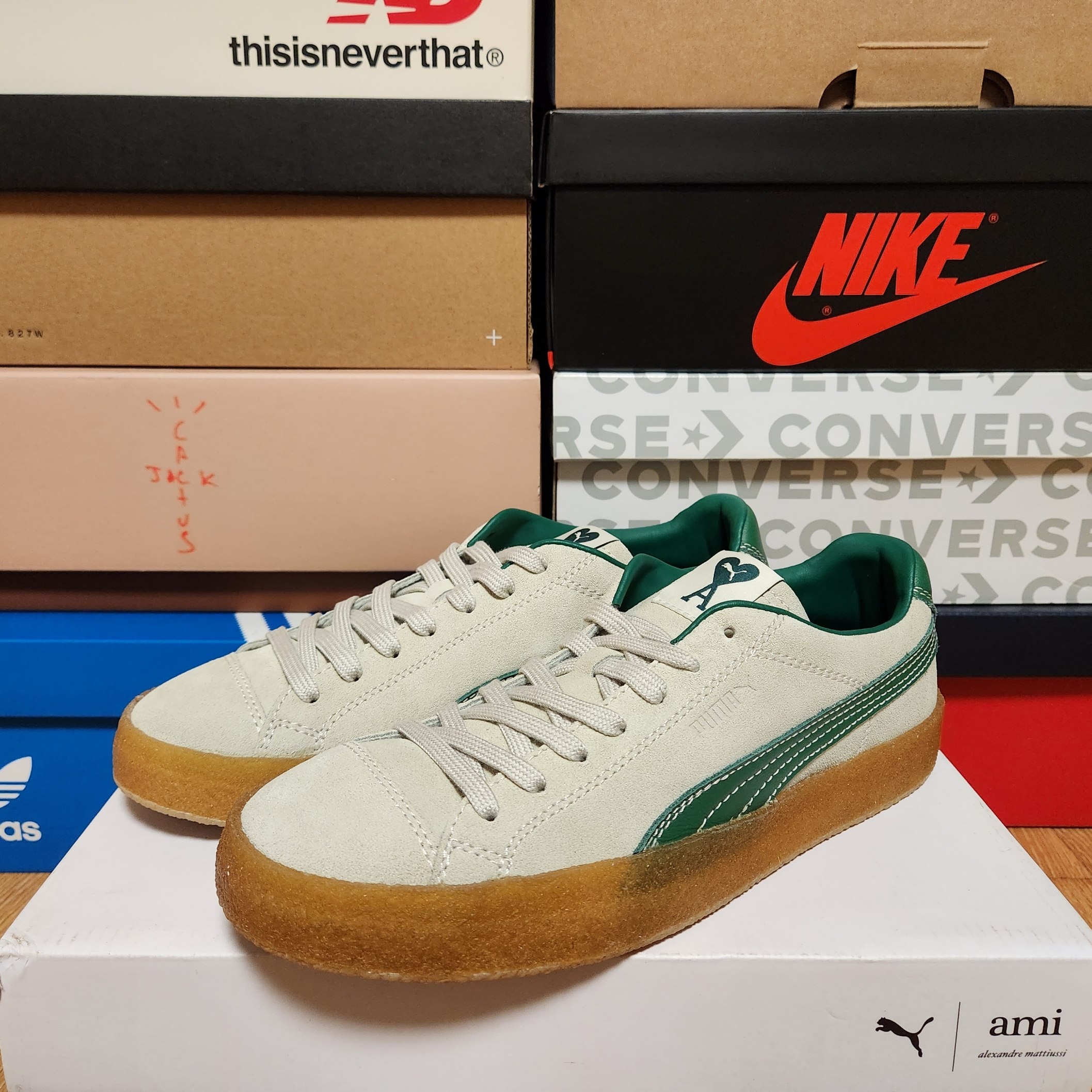 Puma x AMI Suede Crepe Pristine 착용 스타일