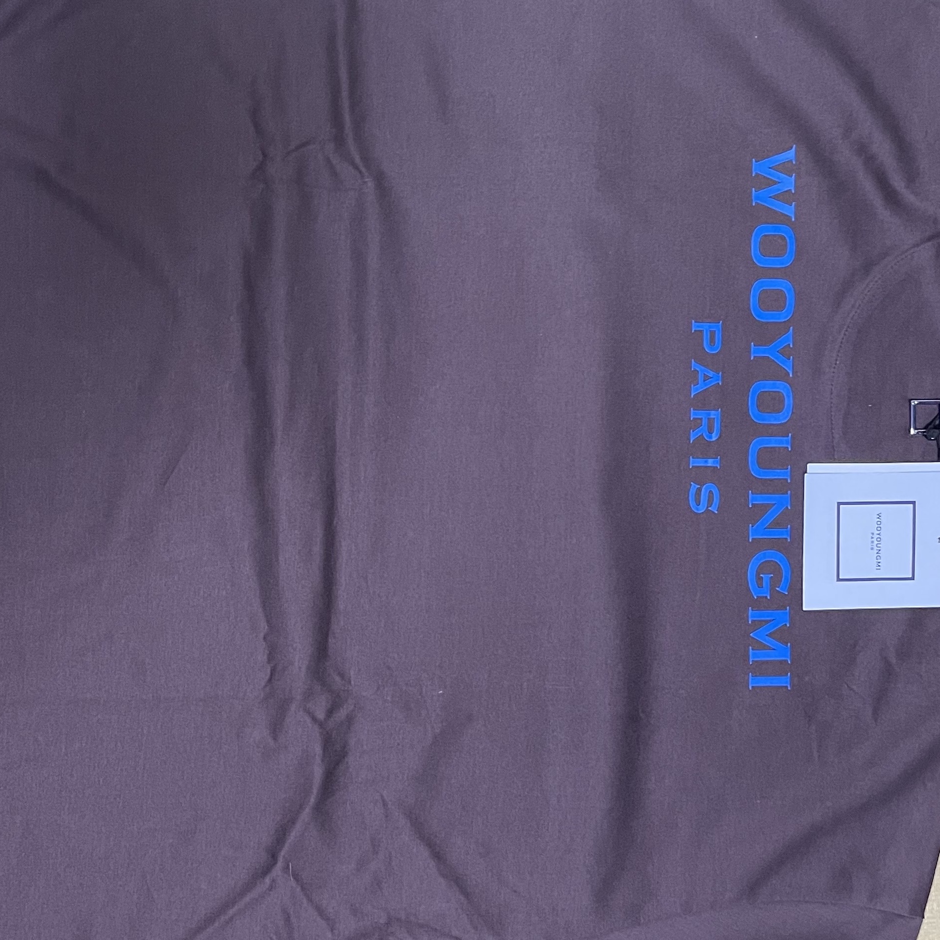 Wooyoungmi Cotton Back Logo T-Shirt Brown - 23SS 착용 스타일
