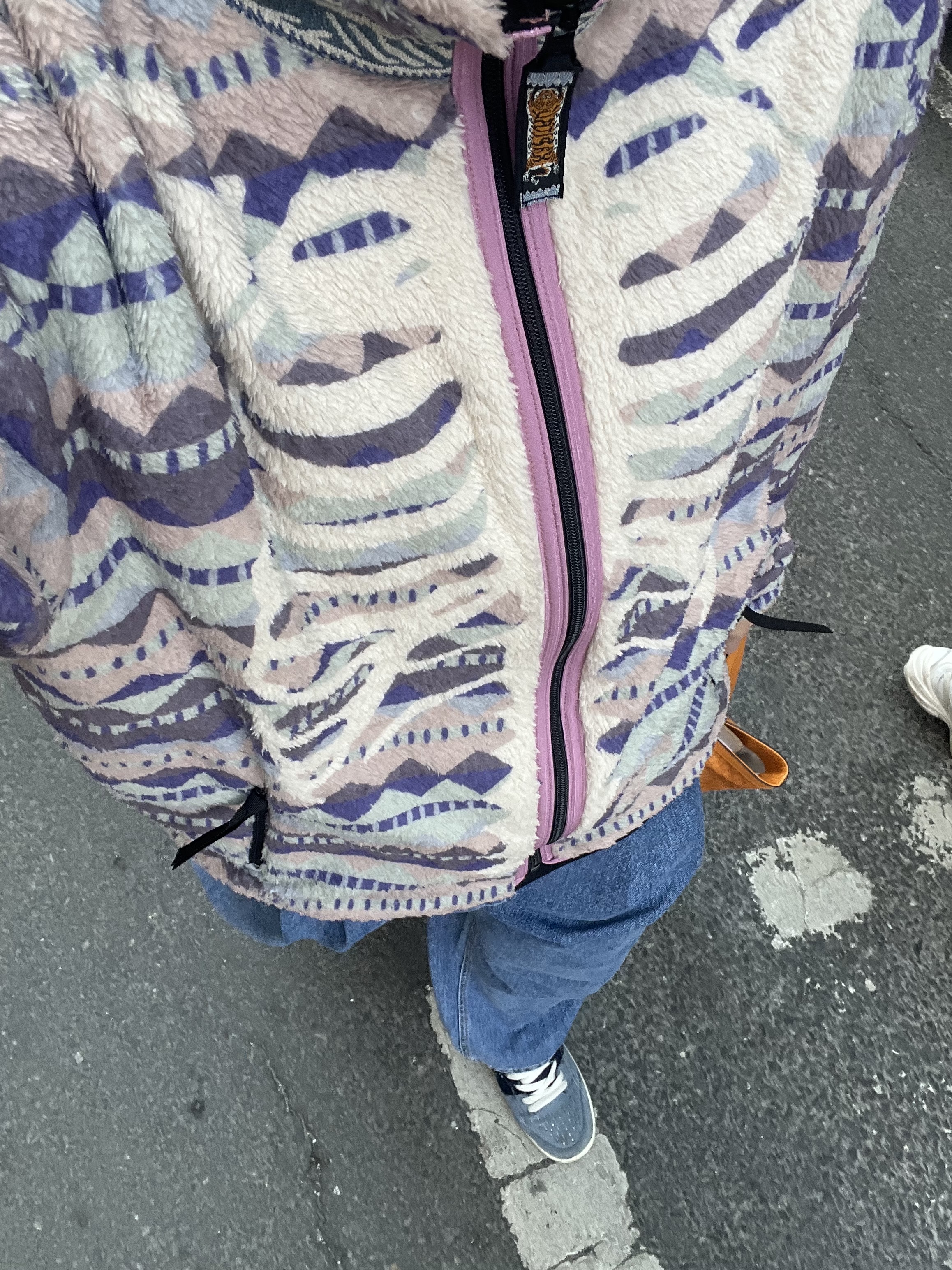 Nike SB Dunk Low Pro Mystic Navy, Kapital Ashland Stripe & Bone Fleece Zip Blouson Purple 착용 스타일