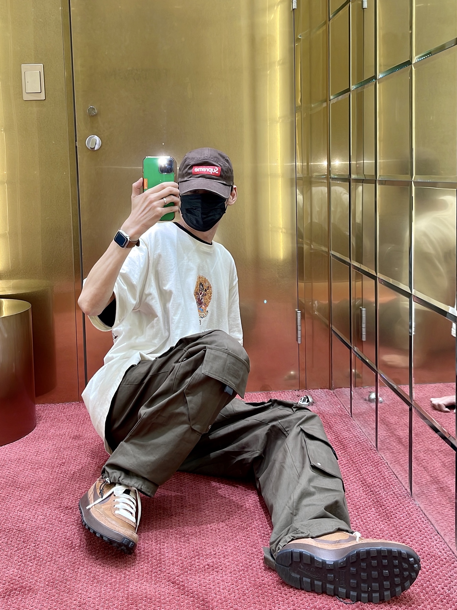 Nike x Tom Sachs General Purpose Shoe Brown, Supreme Person T-Shirt Natural - 22SS 착용 스타일 - 4
