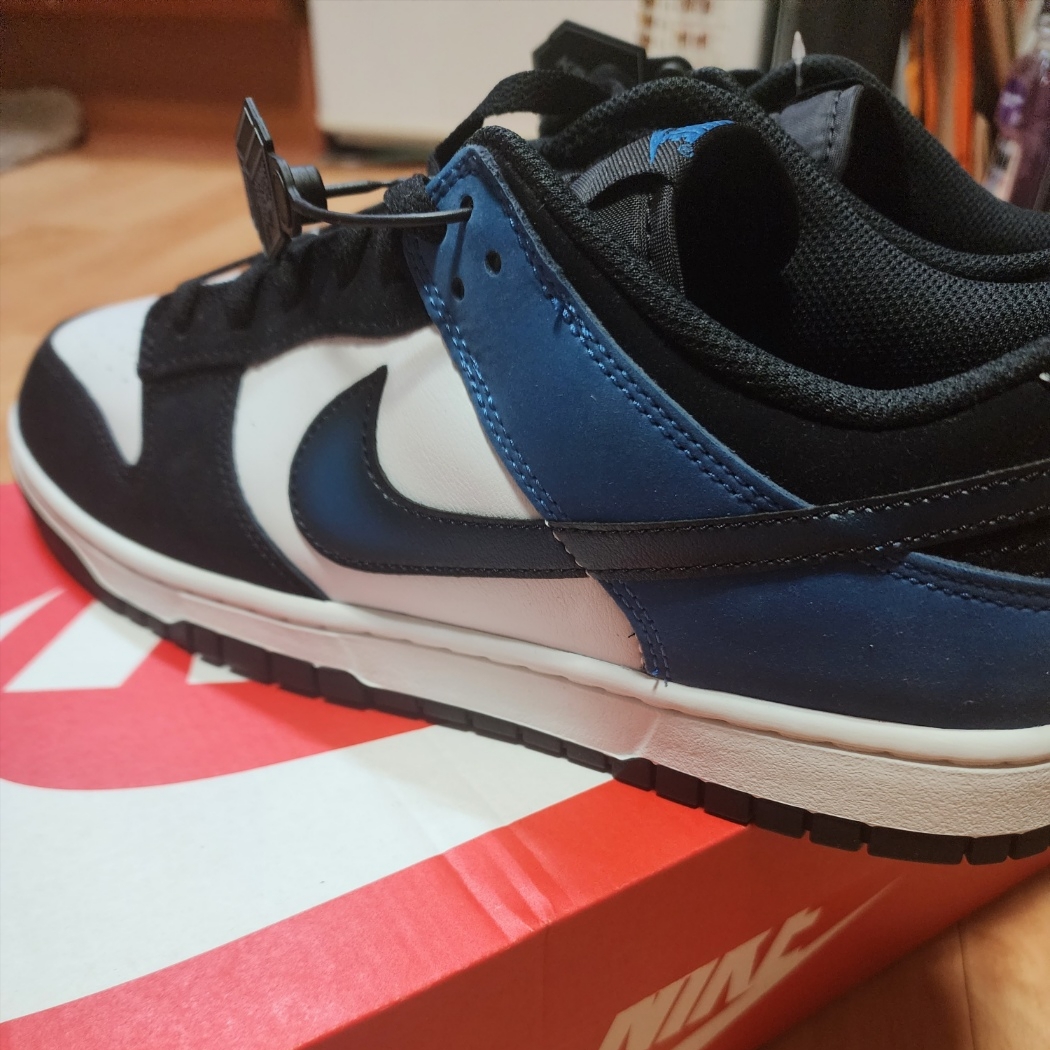 Nike Dunk Low Retro Summit White Industrial Blue 착용 스타일