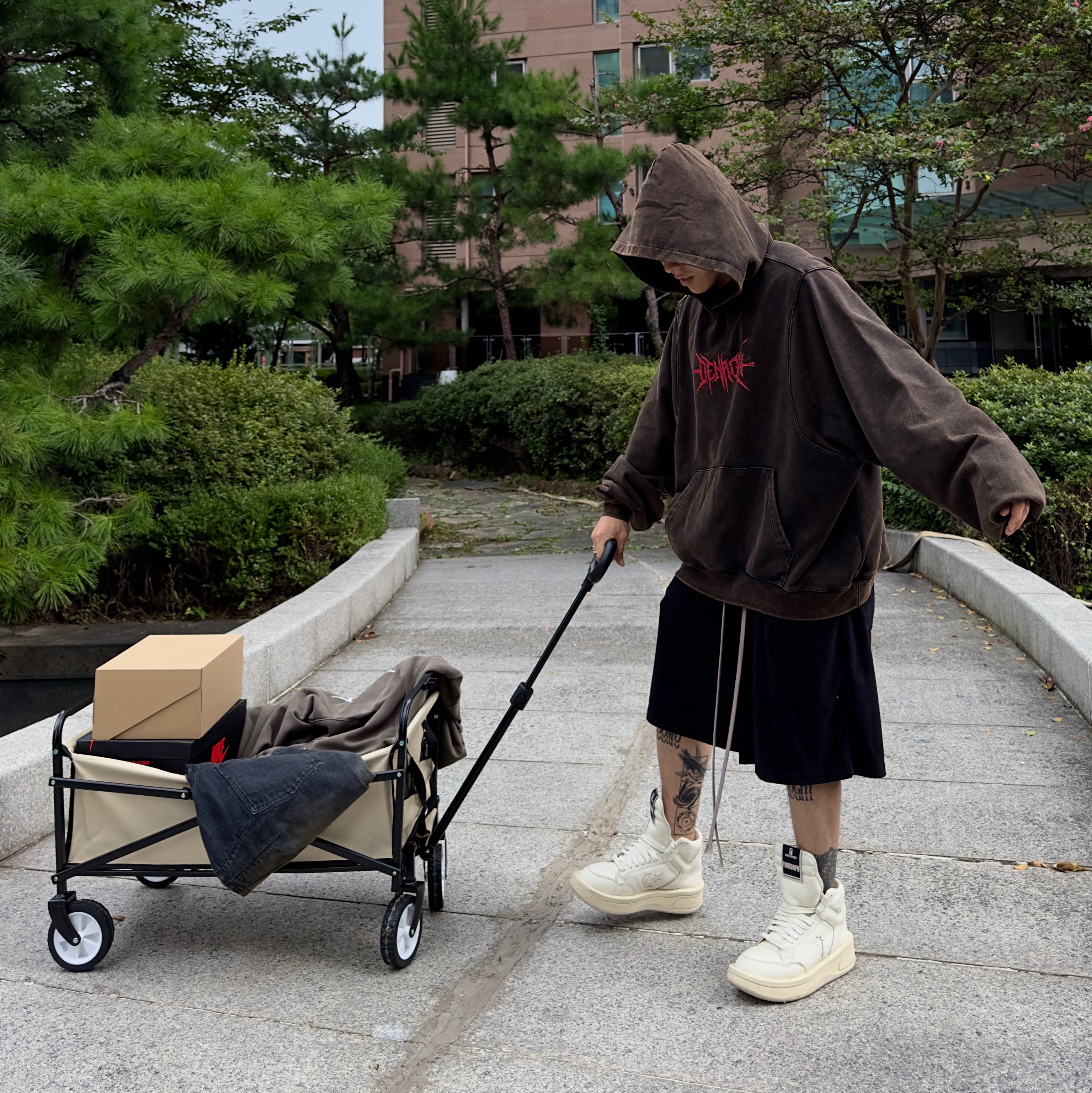 Converse x Drkshdw Turbowpn Egret 착용 스타일 - 3