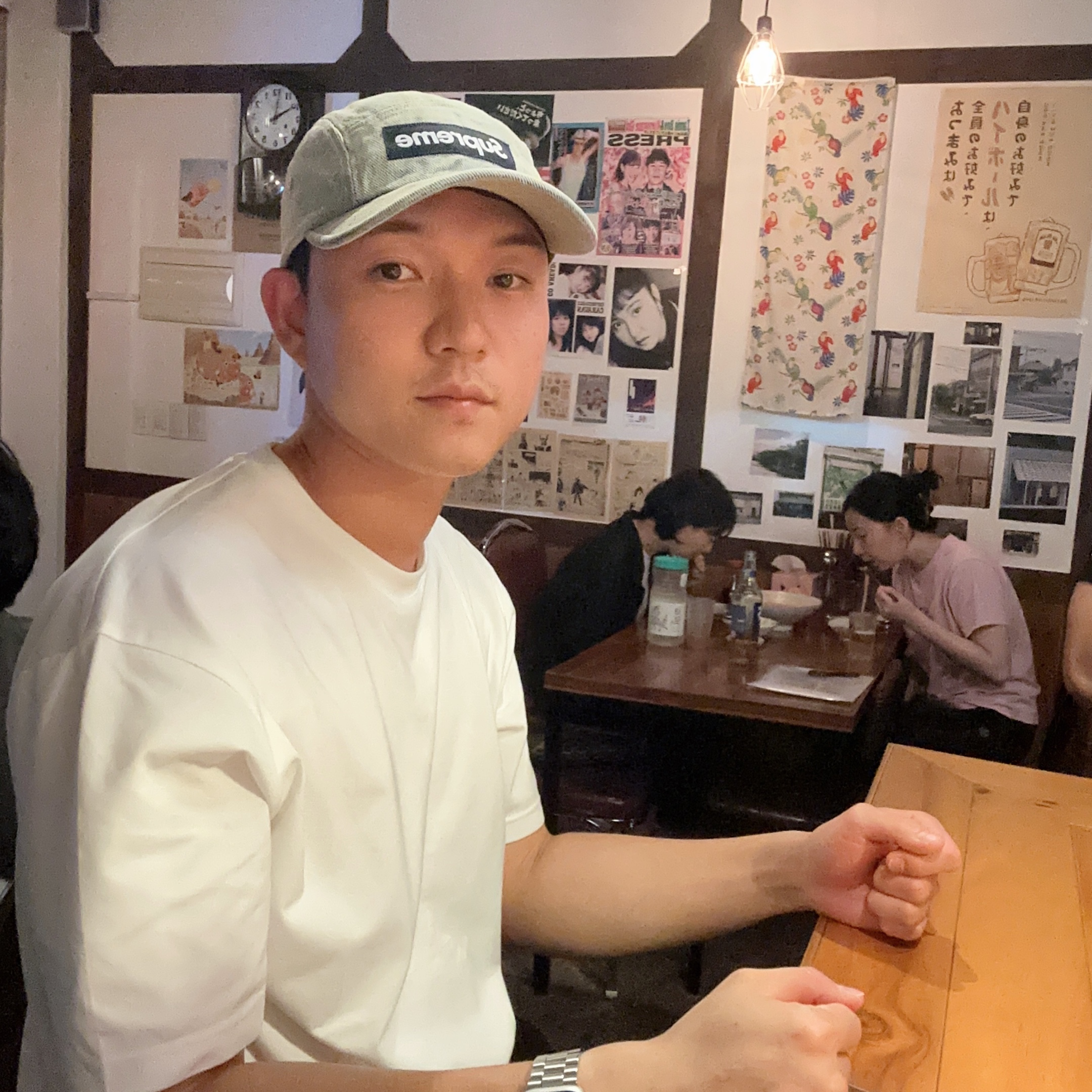 Supreme Denim Camp Cap Dirty Indigo - 23SS 착용 스타일 - 2