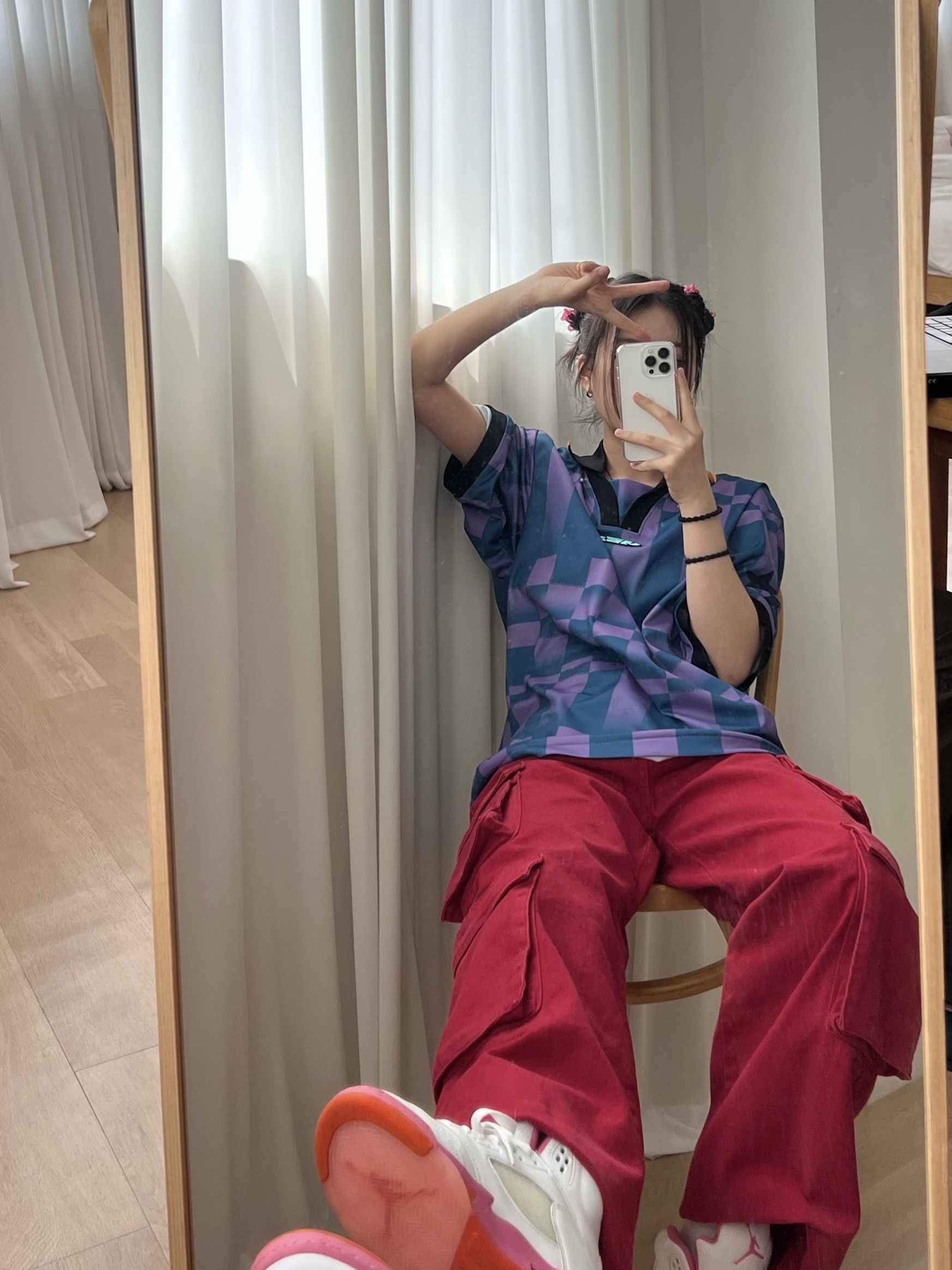 (GS) Jordan 5 Retro Pinksicle and Safety Orange 착용 스타일 - 2