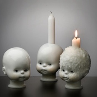 Qubus Little Joseph Candle Holder White 착용 스타일