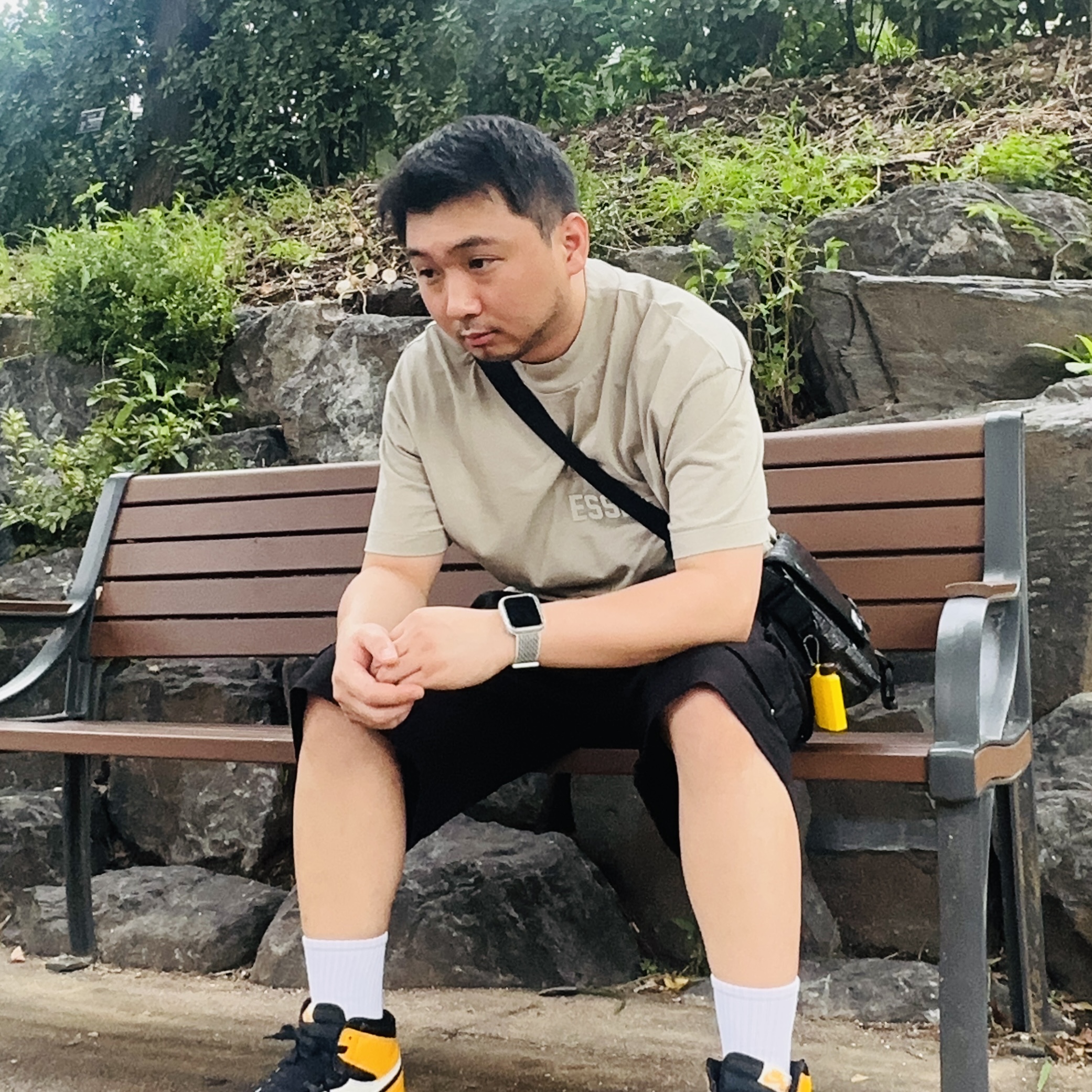 Essentials SS T-Shirt Seal - 23SS, Jordan 1 Retro High OG Taxi 착용 스타일 - 1