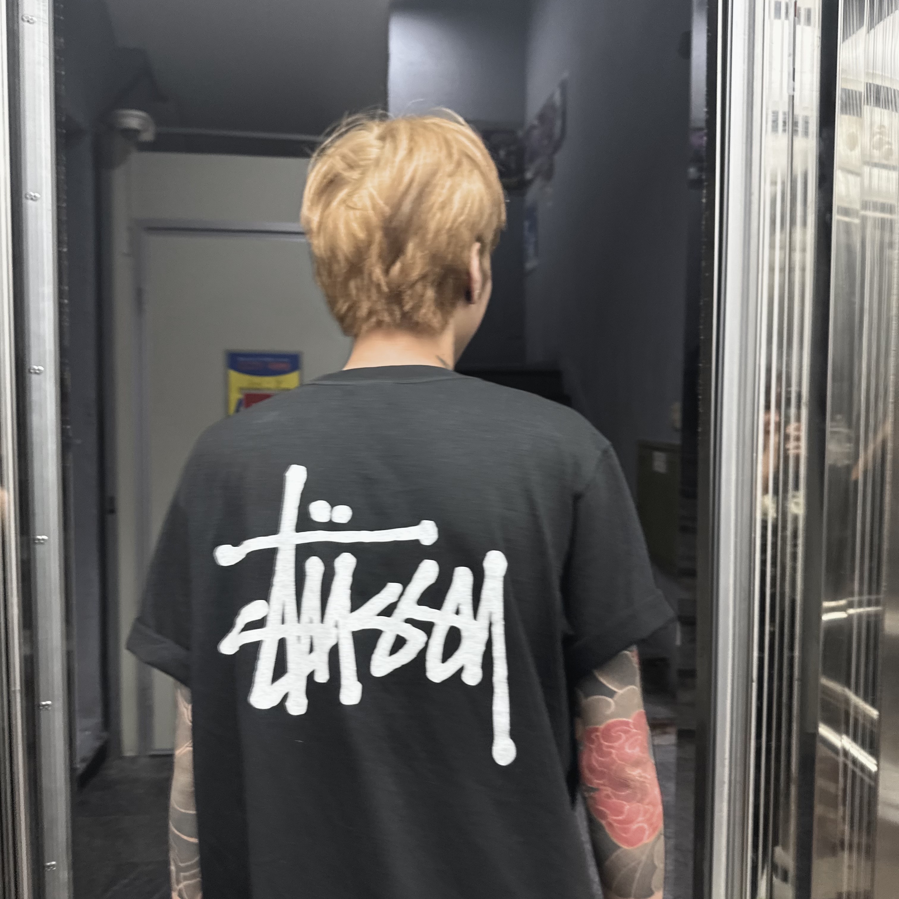 Stussy Basic Stussy Pigment Dyed T-Shirt Black 2022 착용 스타일 - 1