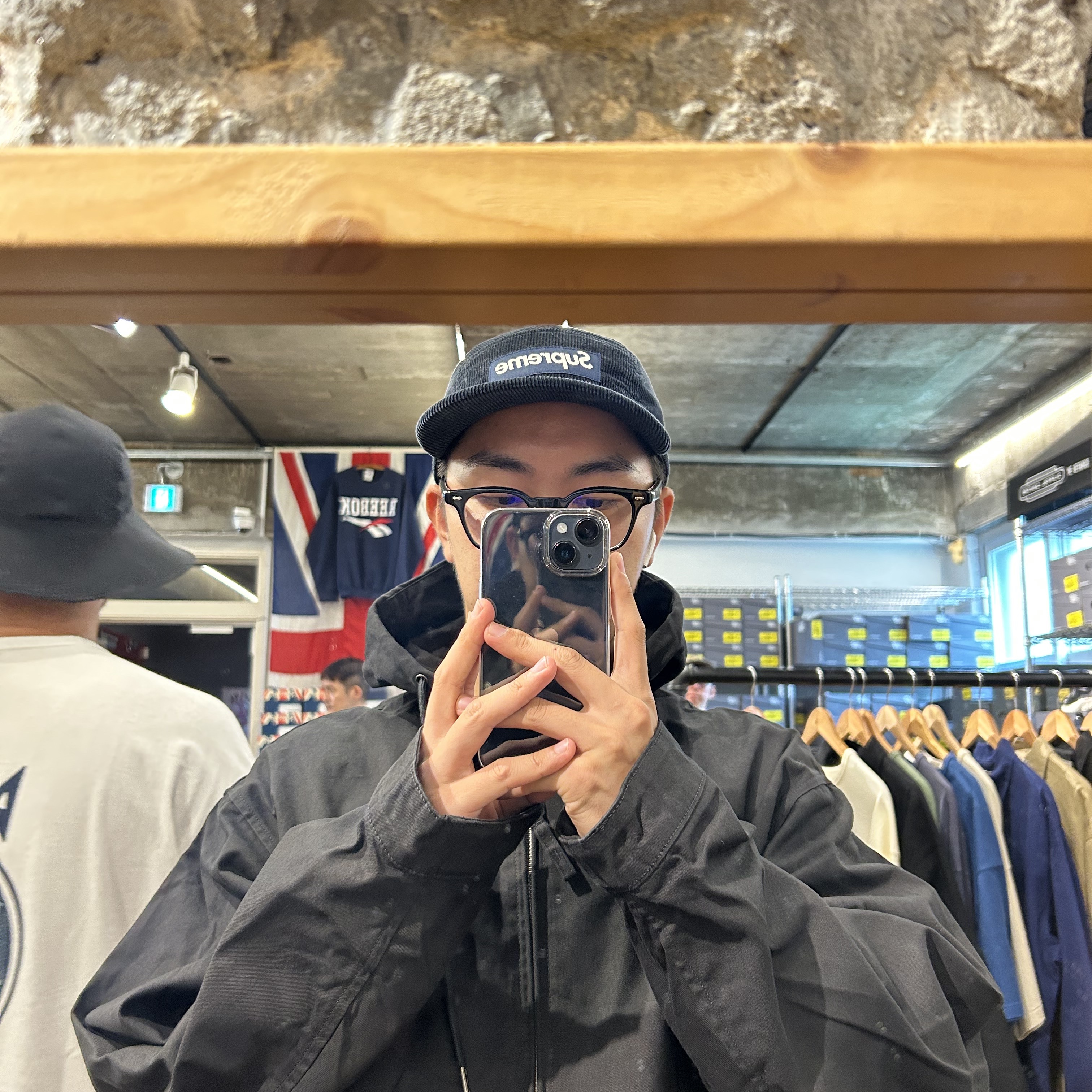 Supreme Corduroy Camp Cap Navy - 22FW 착용 스타일