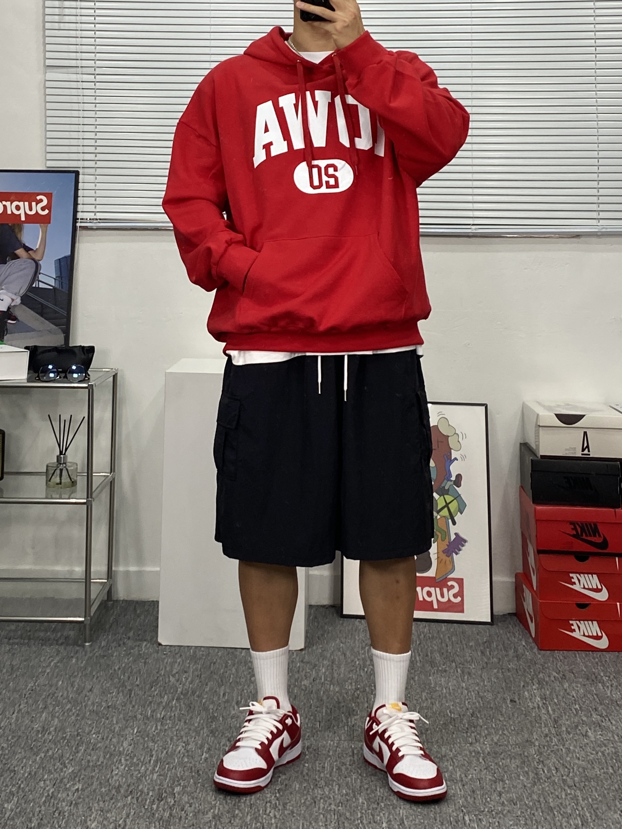 Nike Dunk Low Retro Gym Red 착용 스타일 - 3