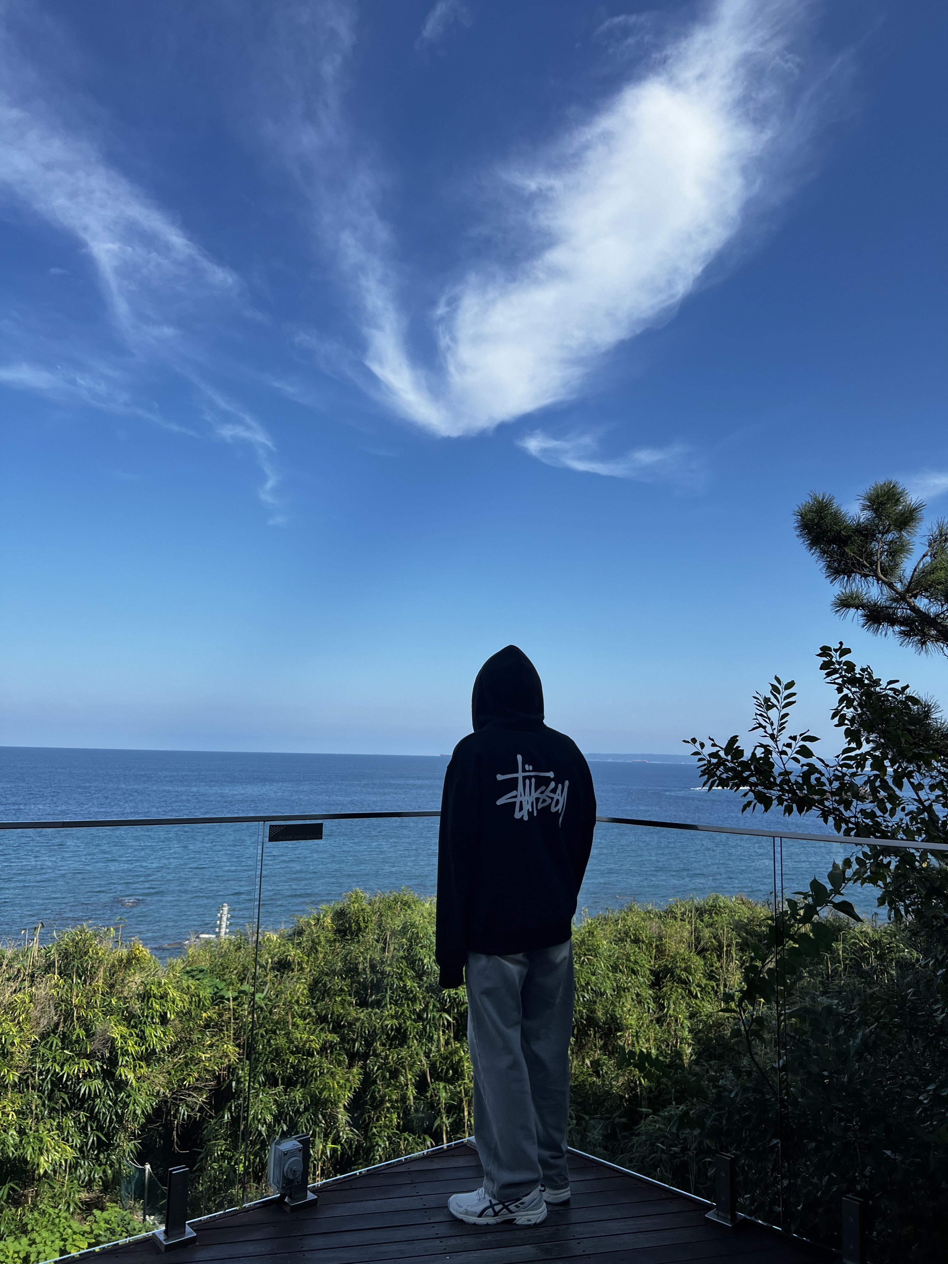 Stussy Basic Stussy Zip Hoodie Black 2023, Asics Gel-Venture 6 SPS Birch French Blue 착용 스타일 - 1