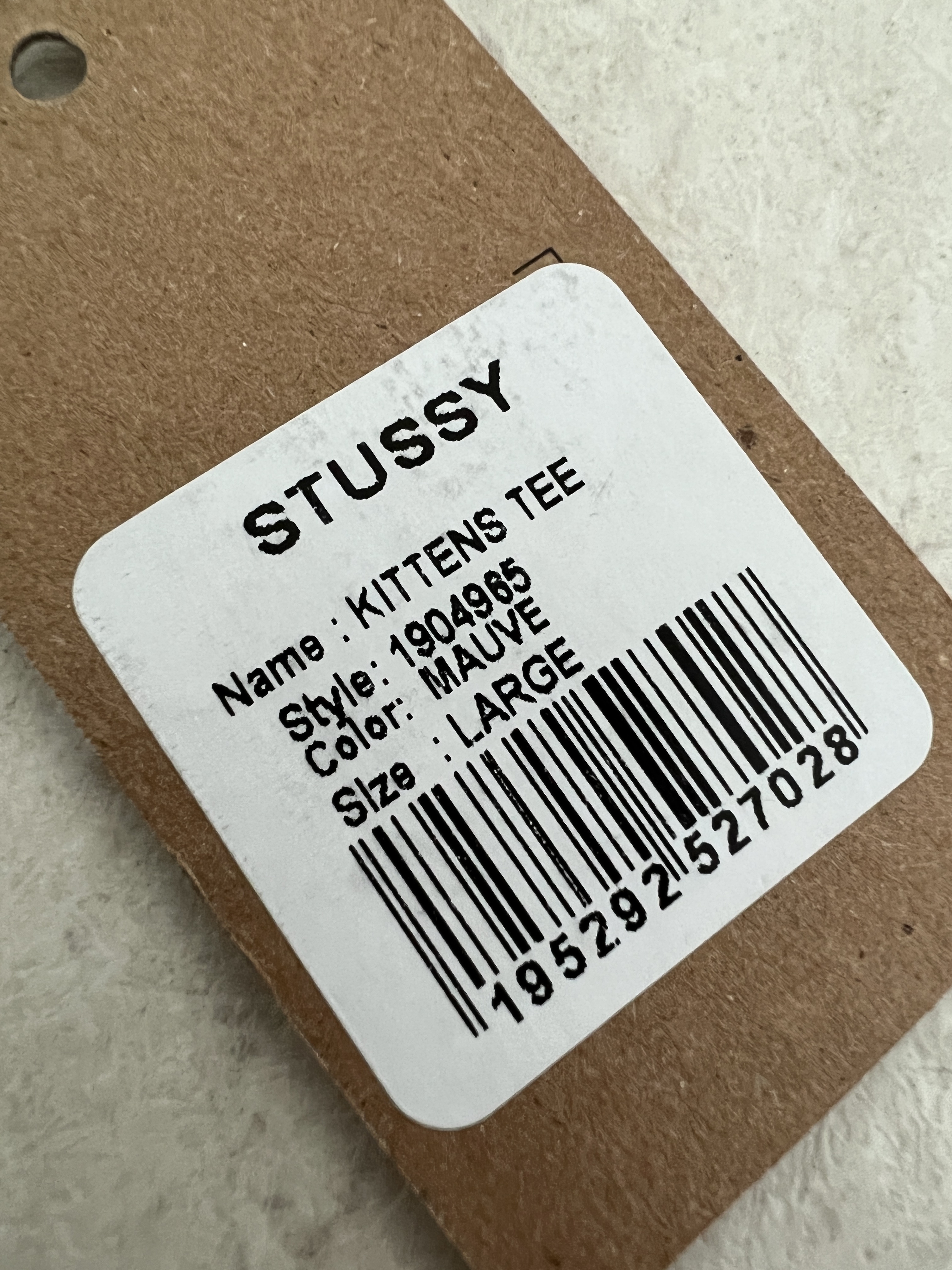 Stussy Kittens T-Shirt Mauve 착용 스타일 - 2