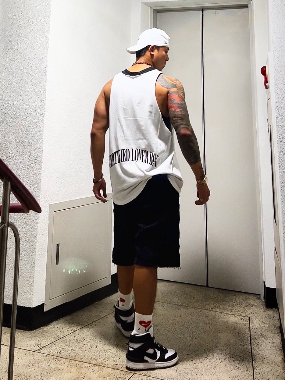 Nike x Drake Certified Lover Boy Hat White, Supreme Reverse Patchwork Sweatshorts Black - 22SS 착용 스타일 - 2