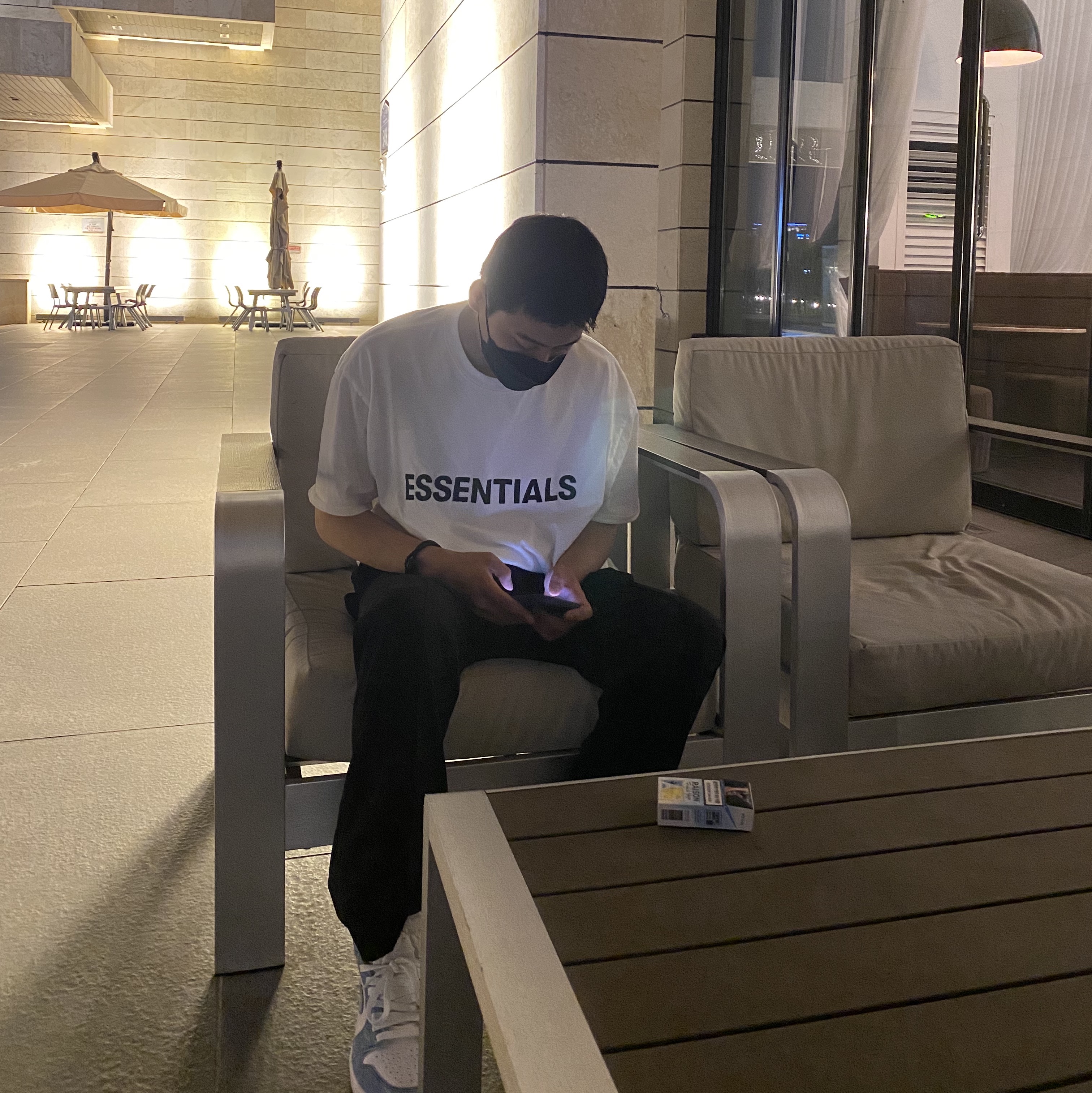 Jordan 1 Retro High OG Hyper Royal, Essentials 3D Silicon Applique Boxy T-Shirt White - 20SS 착용 스타일