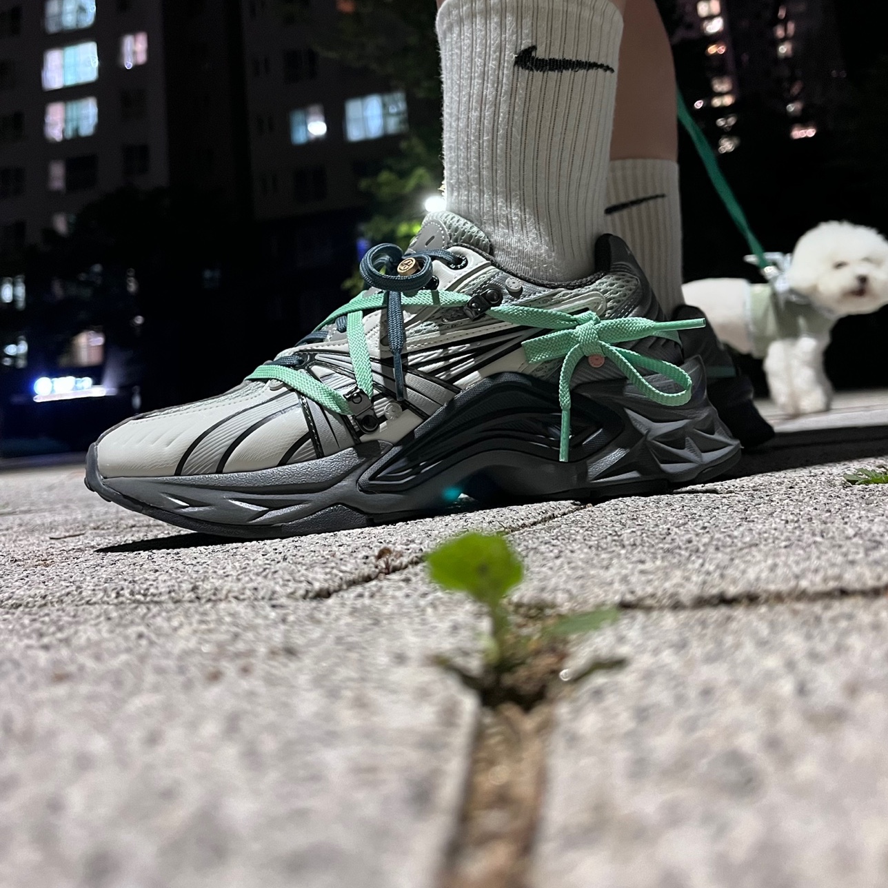 Asics x Andersson Bell HN2-S Protoblast Smoke Grey 착용 스타일
