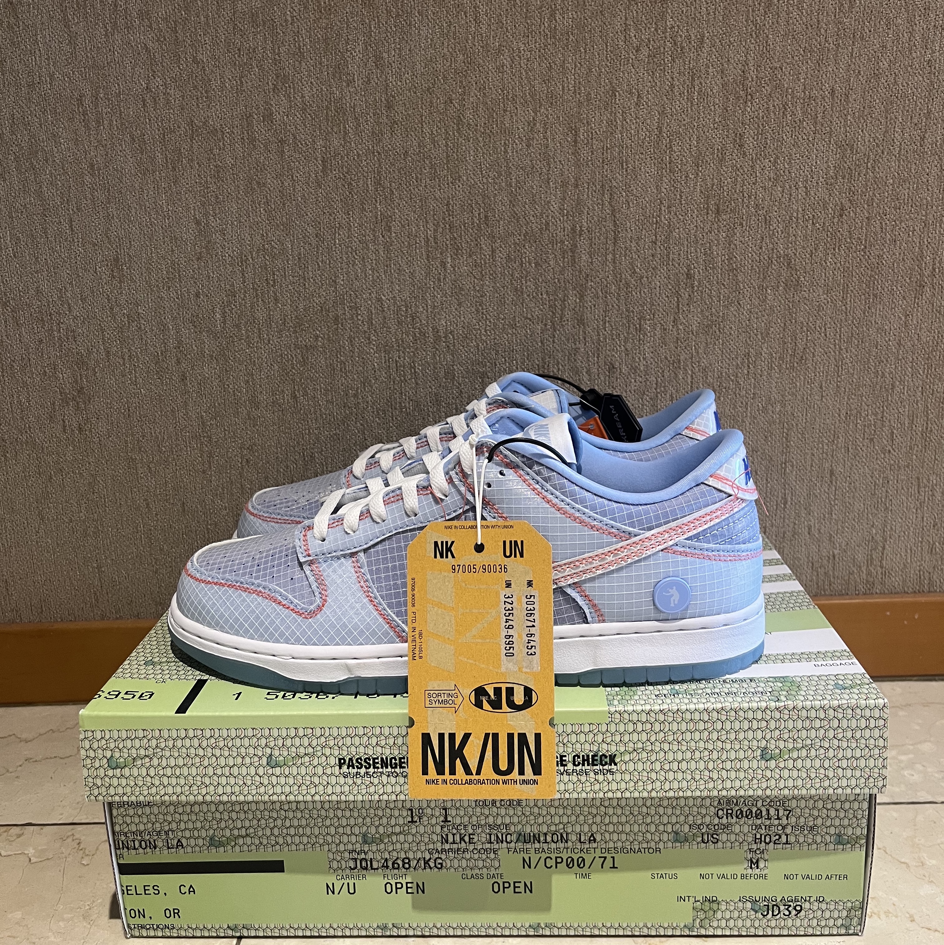 Nike x Union Dunk Low Passport Pack Argon 착용 스타일