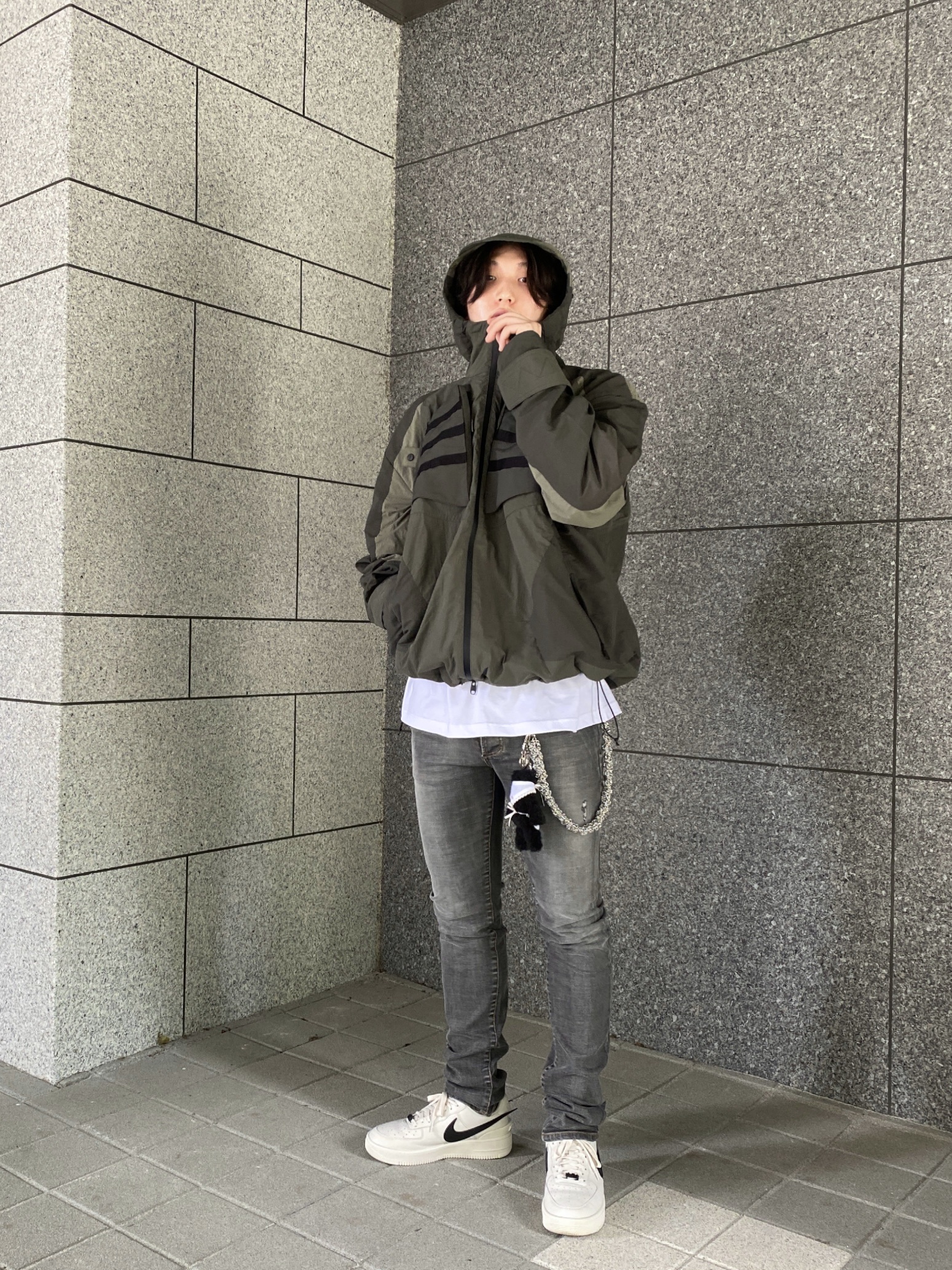 Undermycar x STU Gork Multi Taping Military Jacket Moon Night - Galleria Exclusive, Nike x Ambush Air Force 1 Low SP Phantom 착용 스타일 - 3