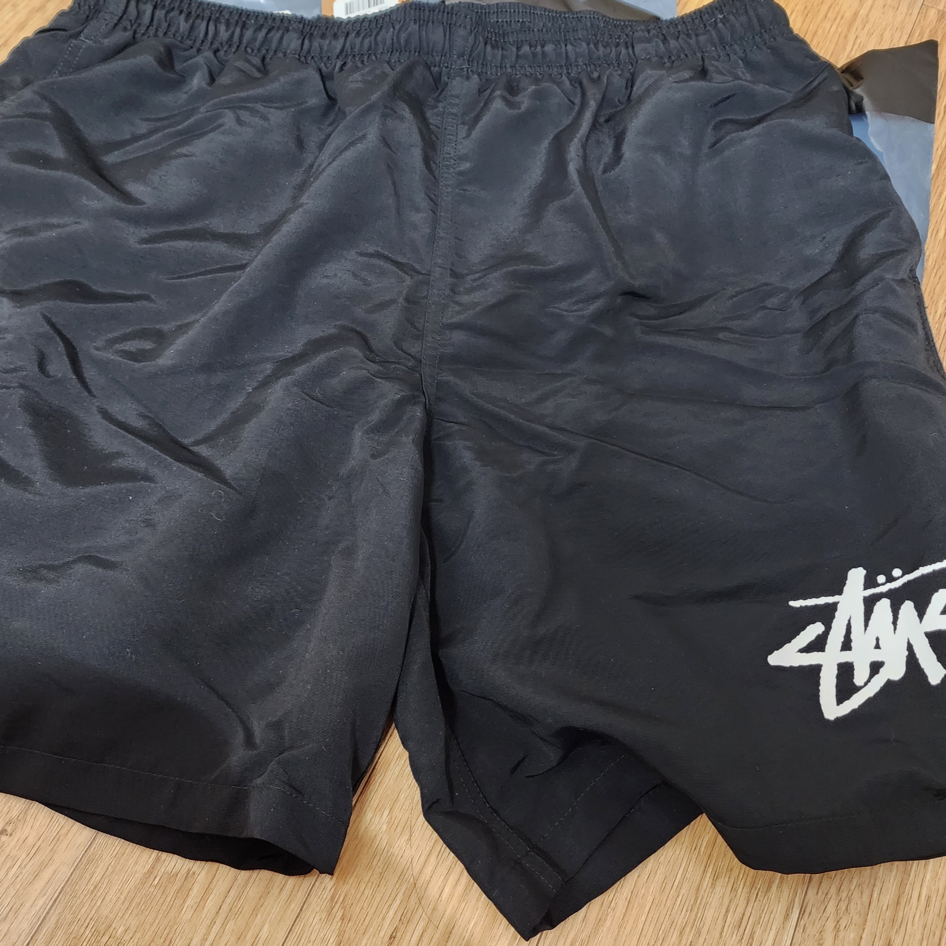 Stussy Big Stock Water Shorts Black 착용 스타일