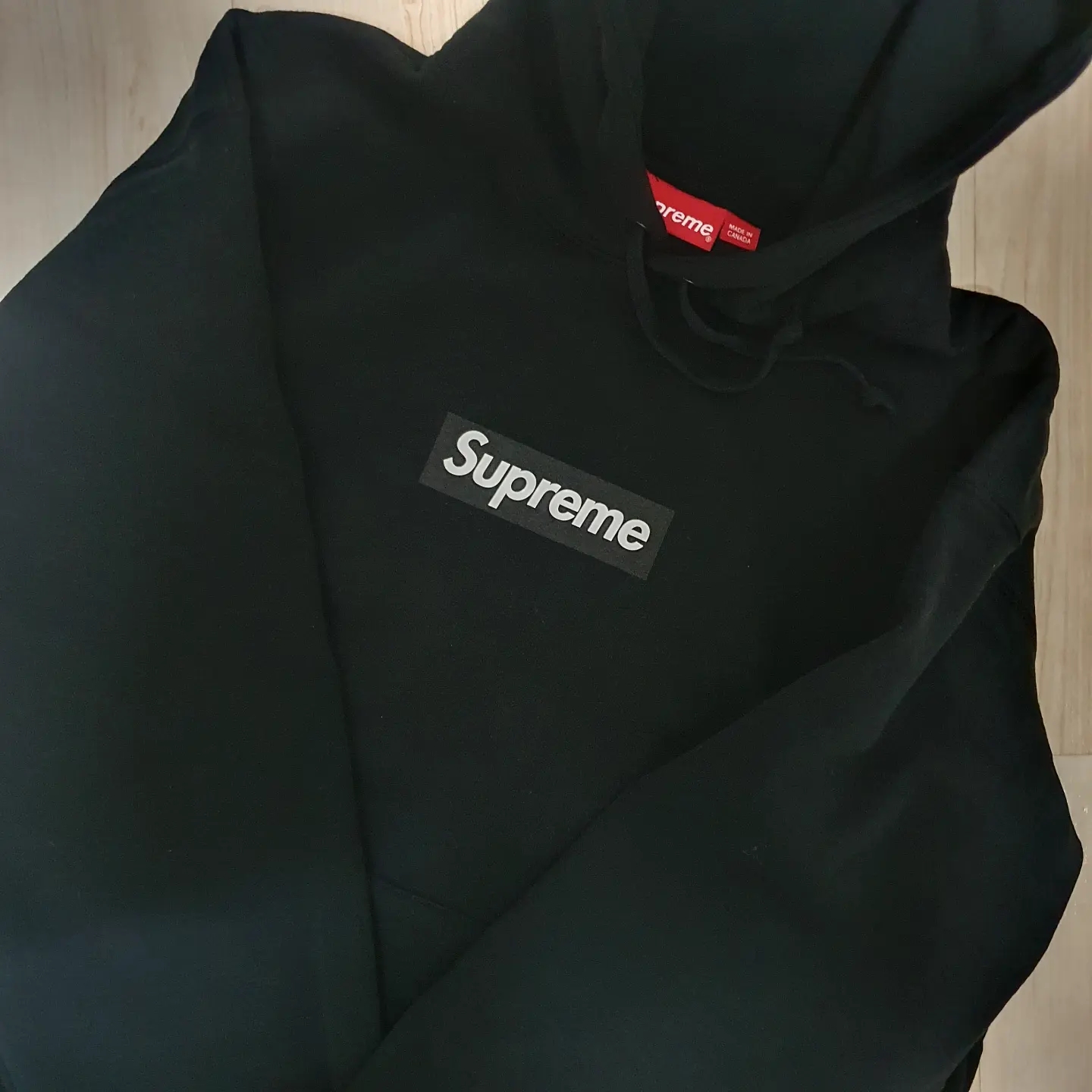 Supreme Seoul Box Logo Hooded Sweatshirt Black - 23FW 착용 스타일 - 1