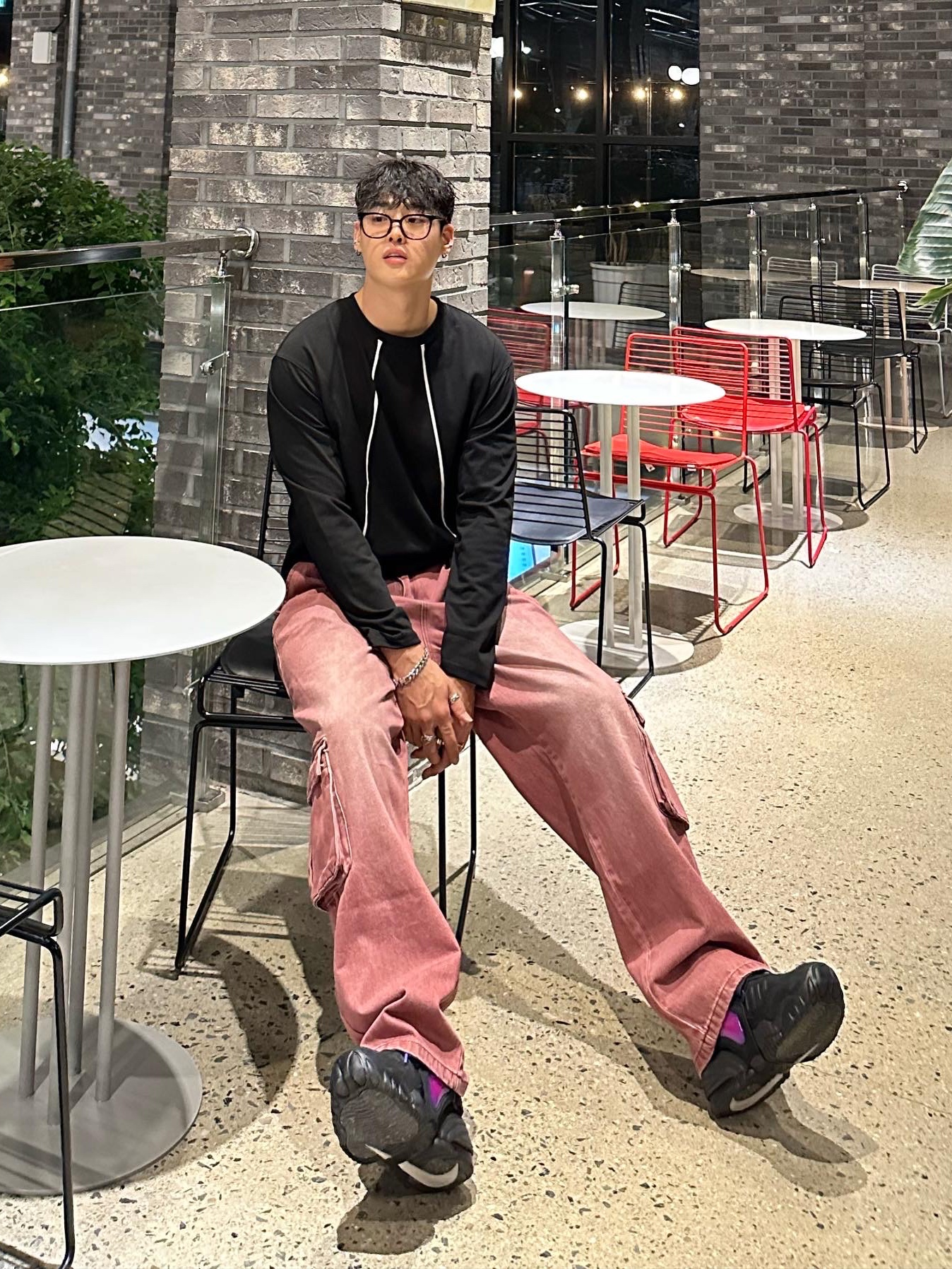 Nike x Ambush Air Adjust Force SP Black and Psychic Purple 착용 스타일 - 1