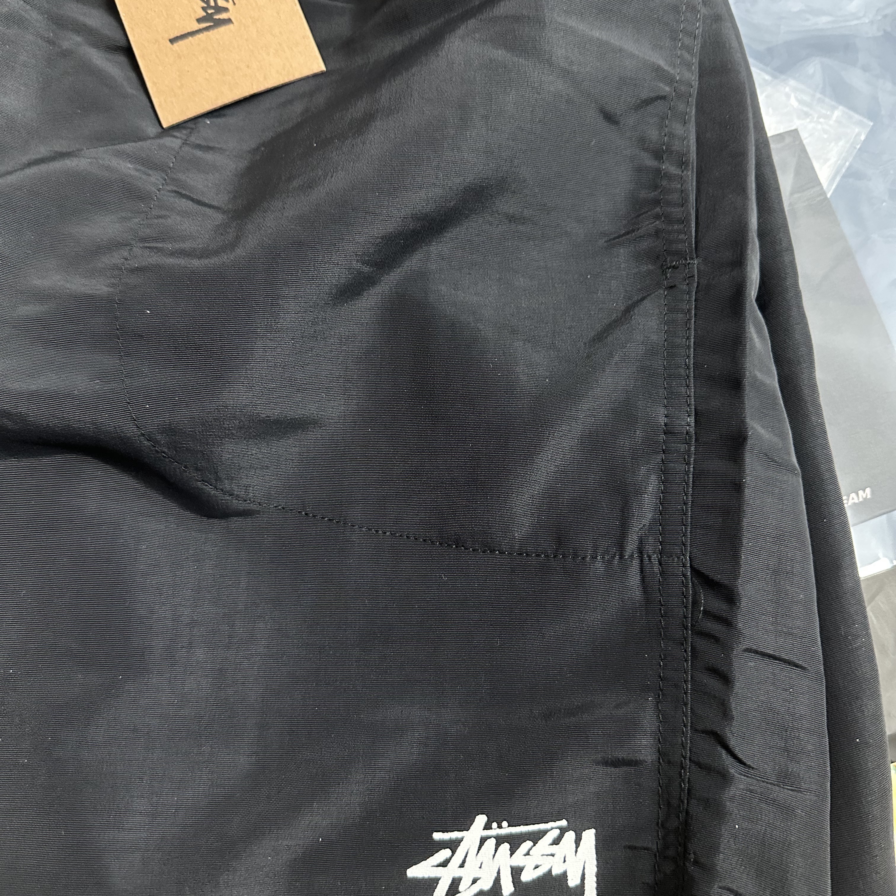 Stussy Stock Water Shorts Black 착용 스타일