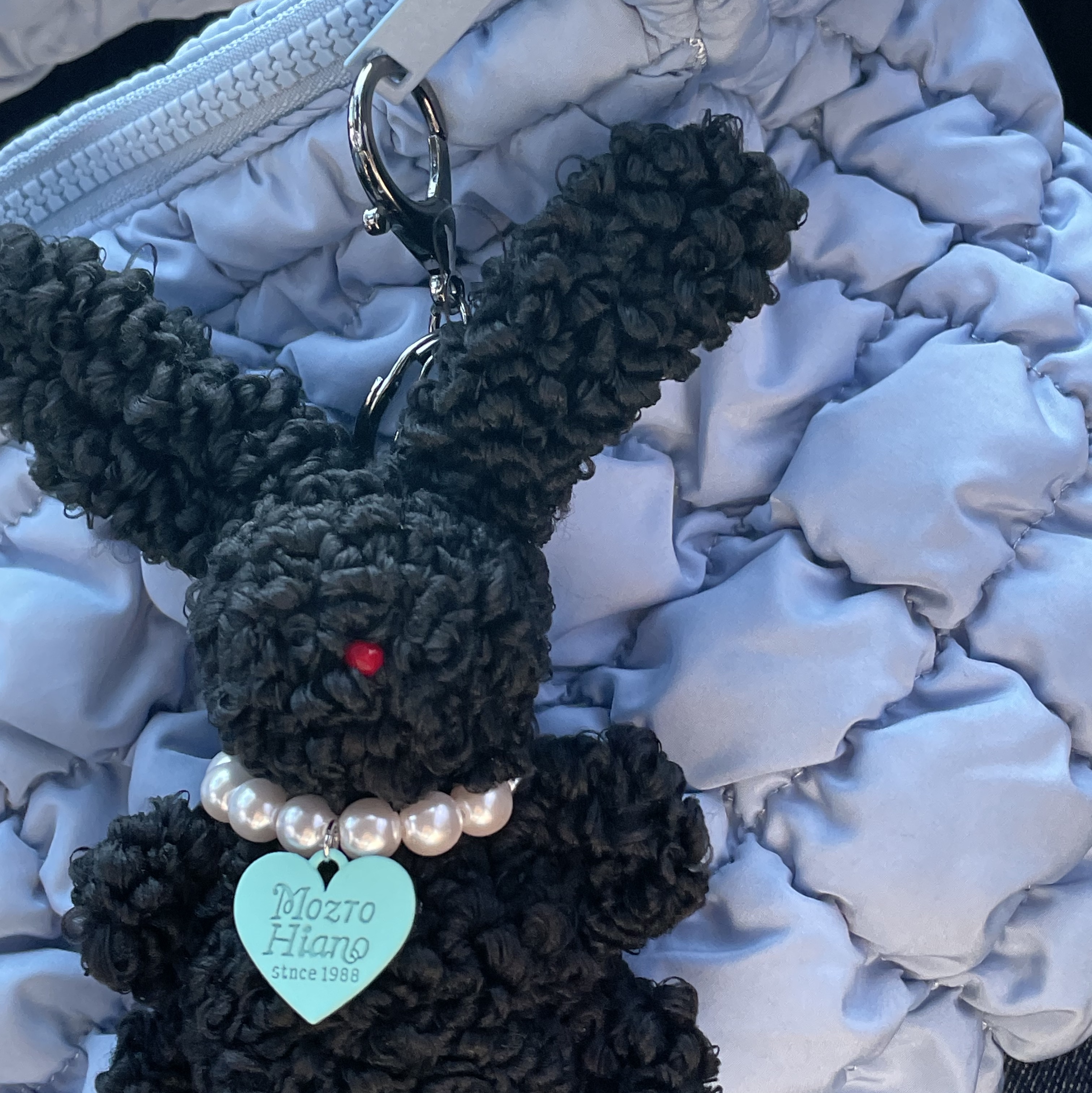 COS Quilted Mini Bag Light Blue 착용 스타일