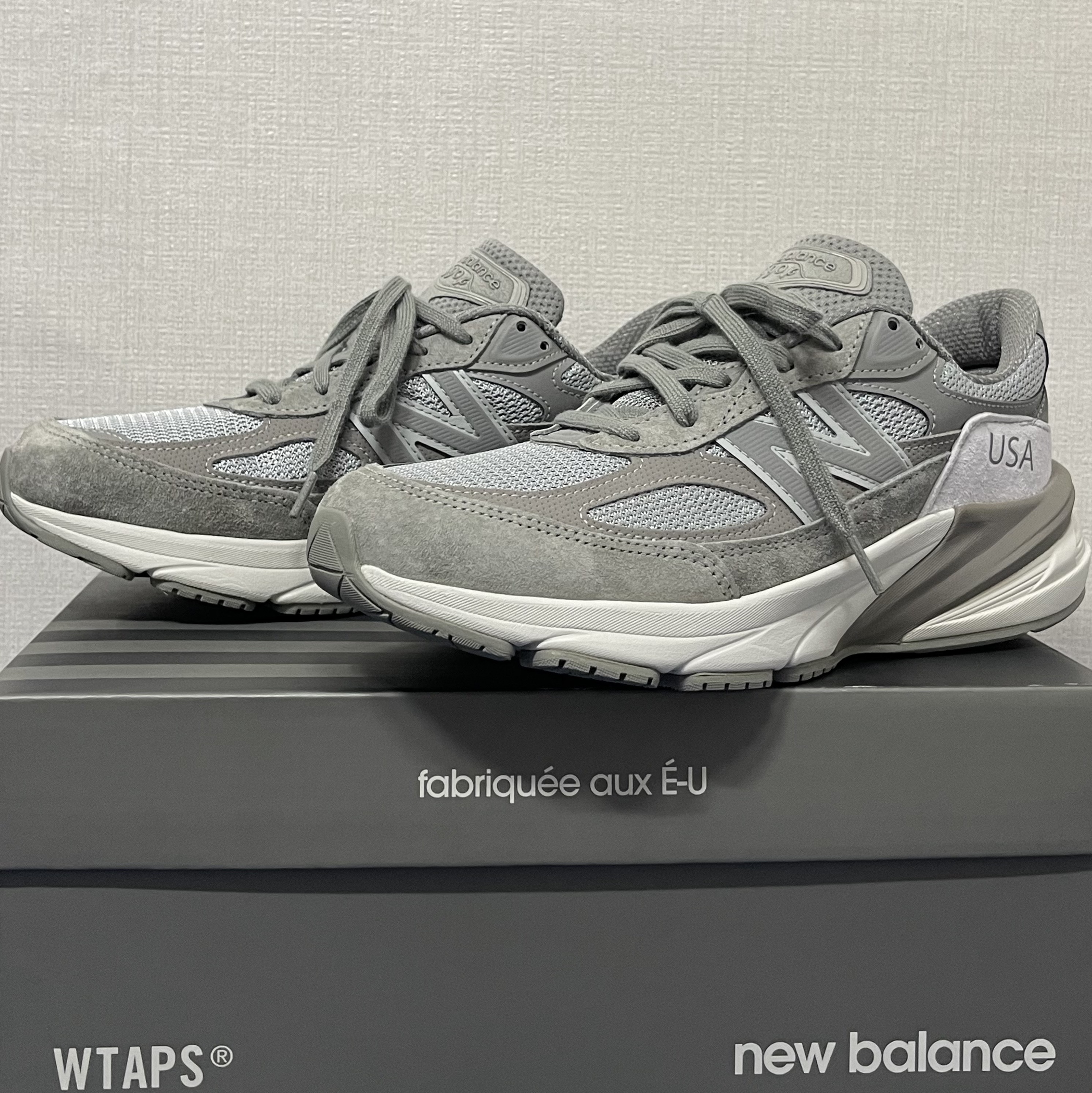 New Balance x WTAPS 990v6 Made in USA Moon Mist Mirage Gray 착용 스타일