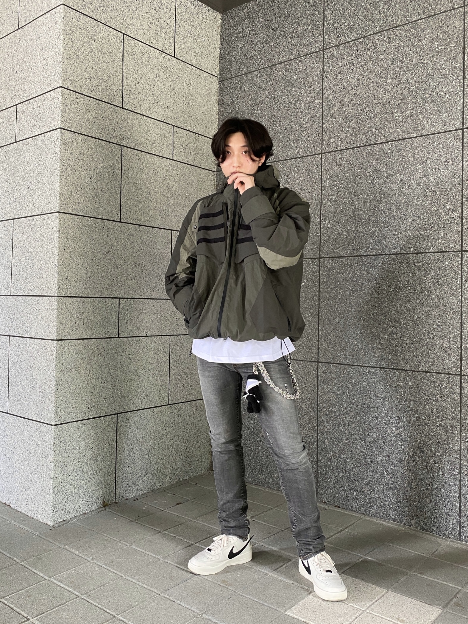 Undermycar x STU Gork Multi Taping Military Jacket Moon Night - Galleria Exclusive, Nike x Ambush Air Force 1 Low SP Phantom 착용 스타일 - 2