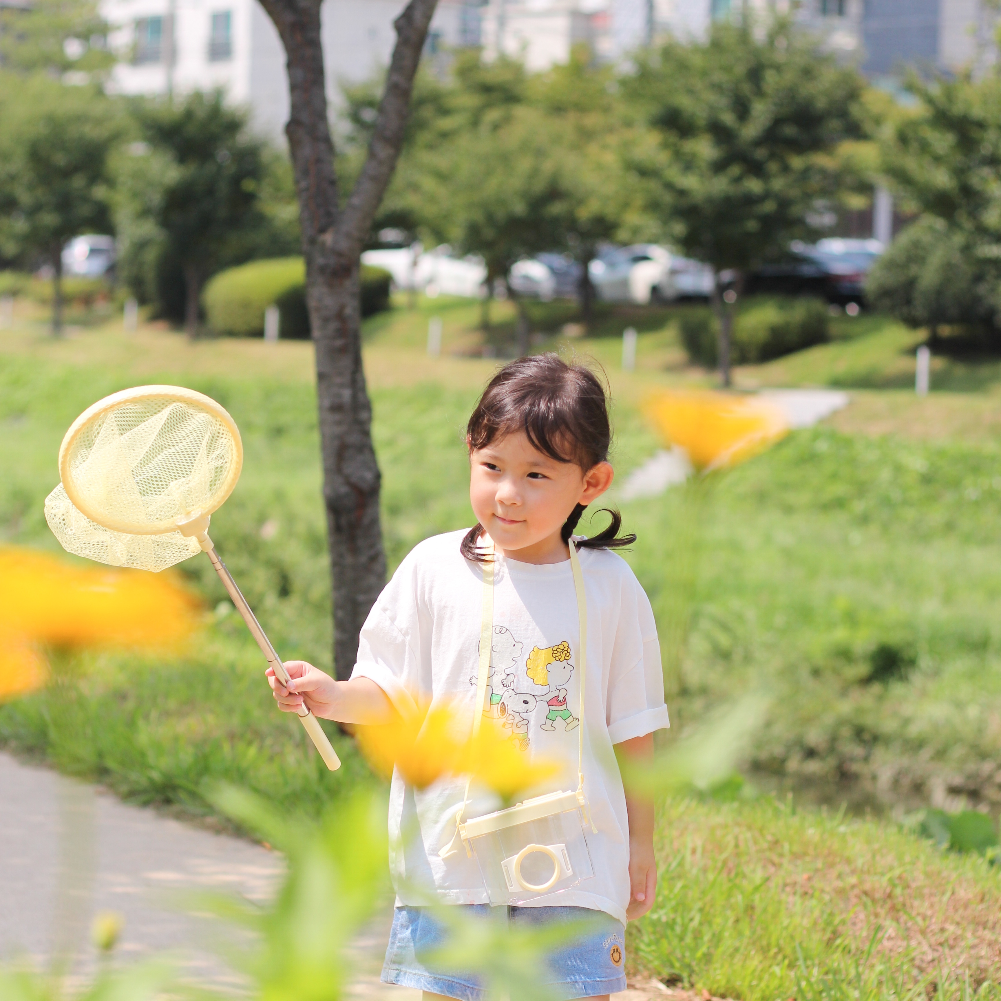 (Kids) Crocs Classic Clog White 착용 스타일 - 4