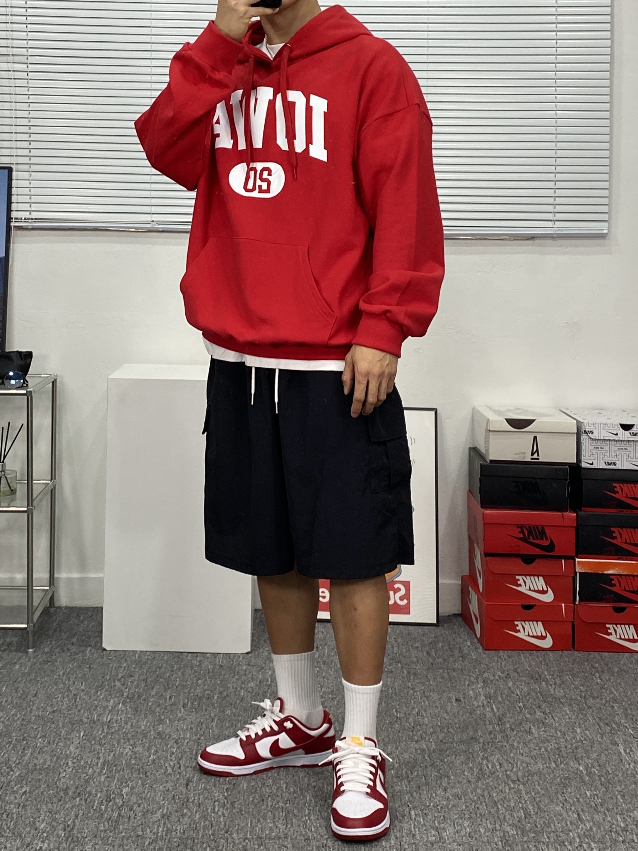 Nike Dunk Low Retro Gym Red 착용 스타일 - 2