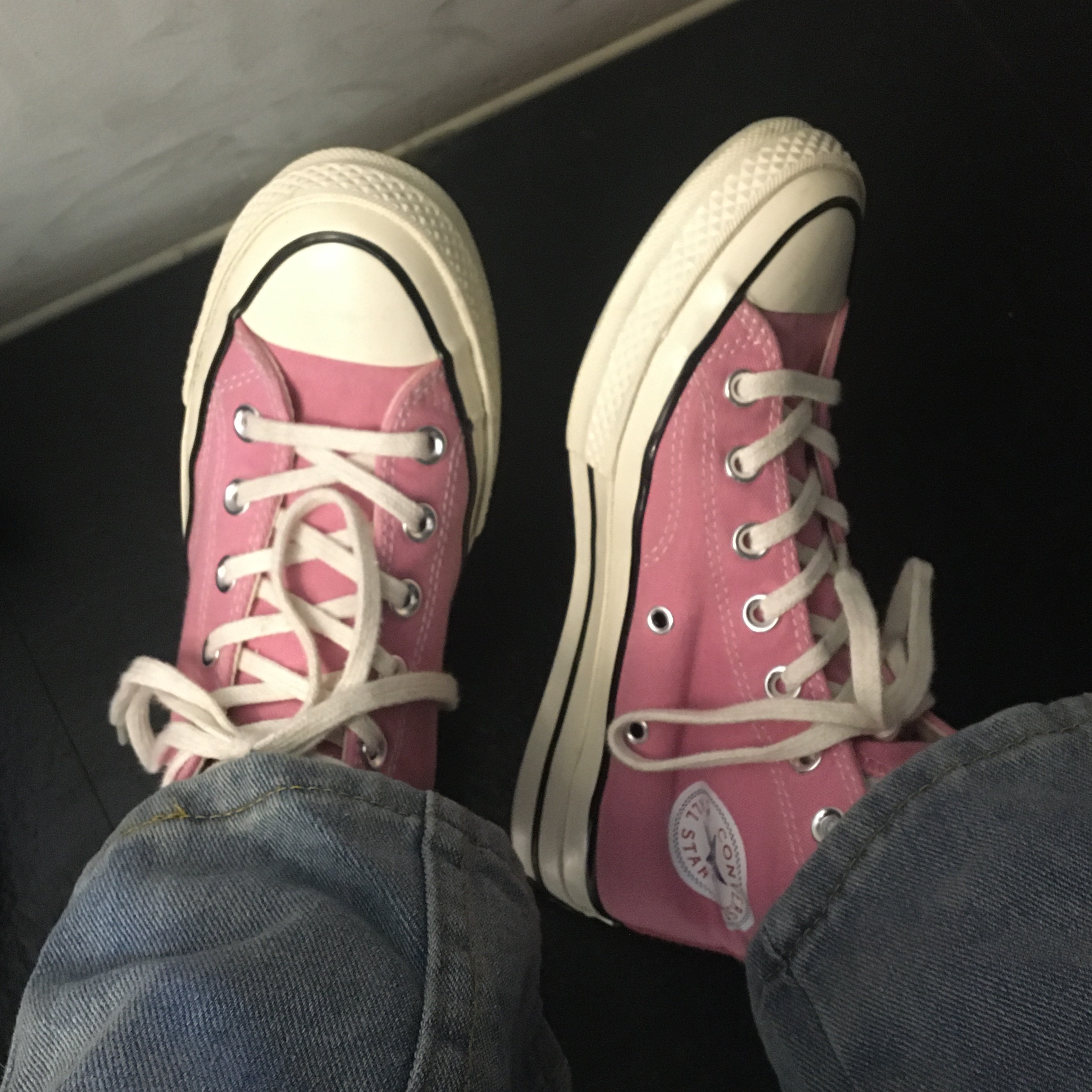 Converse Canvas All Star J Hi Pink 착용 스타일