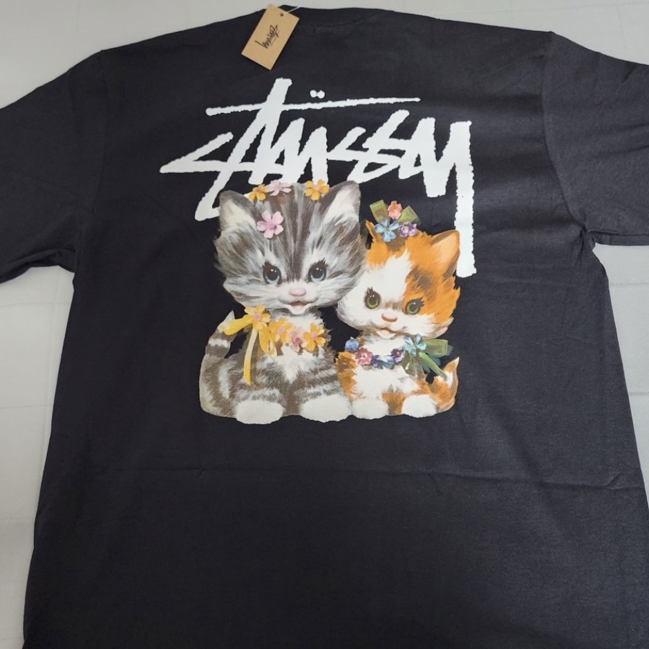 Stussy Kittens T-Shirt Black 착용 스타일