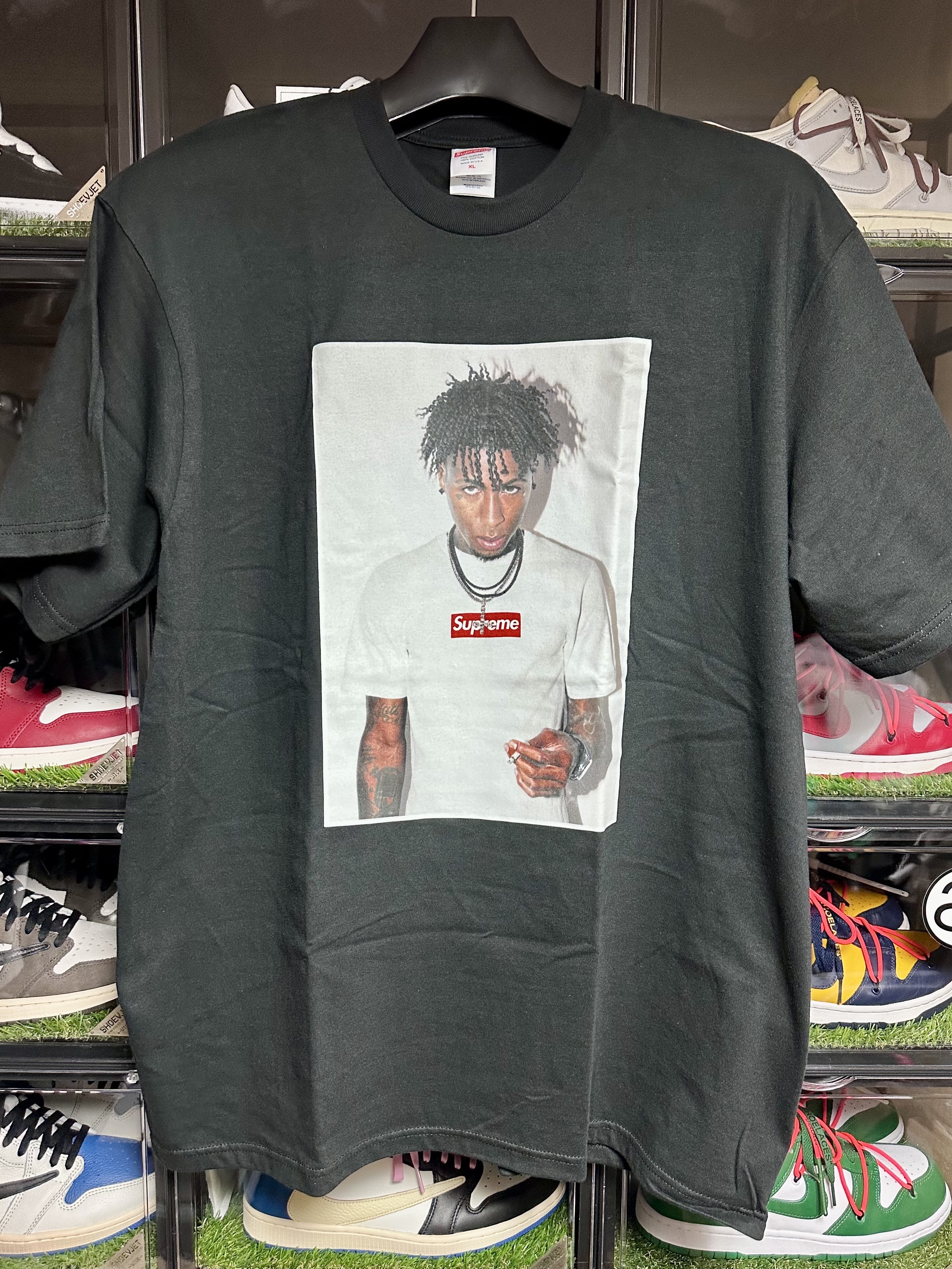 Supreme NBA Youngboy T-Shirt Black - 23FW 착용 스타일 - 2